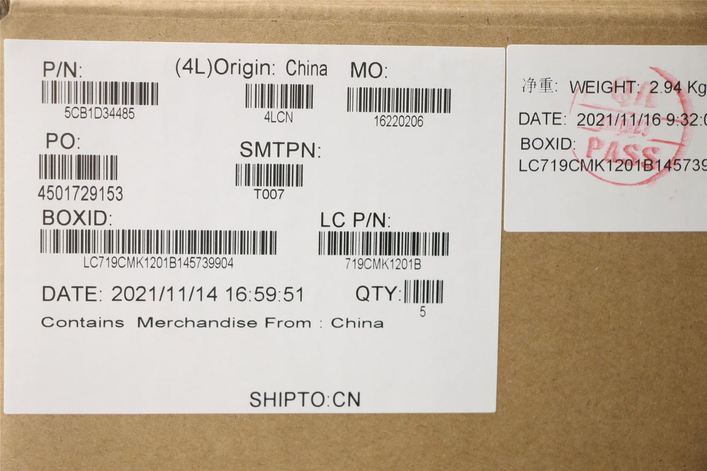 Lenovo Upper Case ASM_ARA L82NJ S/G DIS 5CB1D34485