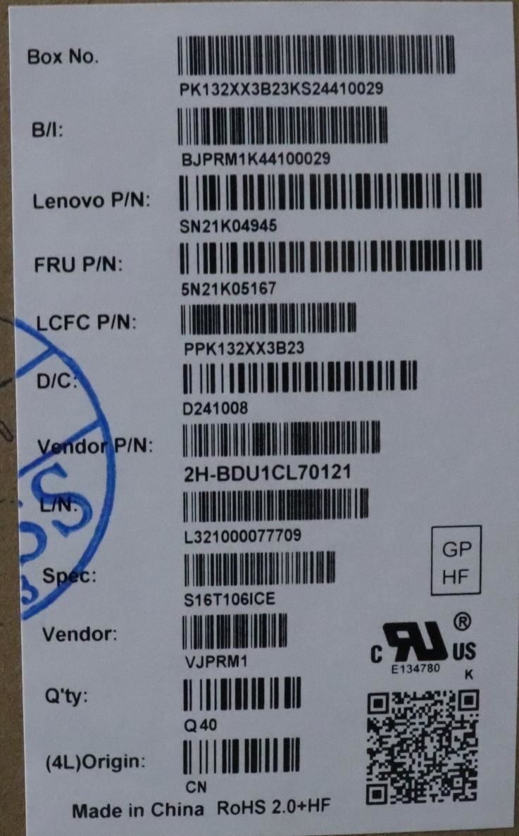 Lenovo ThinkPad P16v Gen 1 L15 Gen 4 T16 Gen 2 Keyboard Black Backlit 5N21K05093