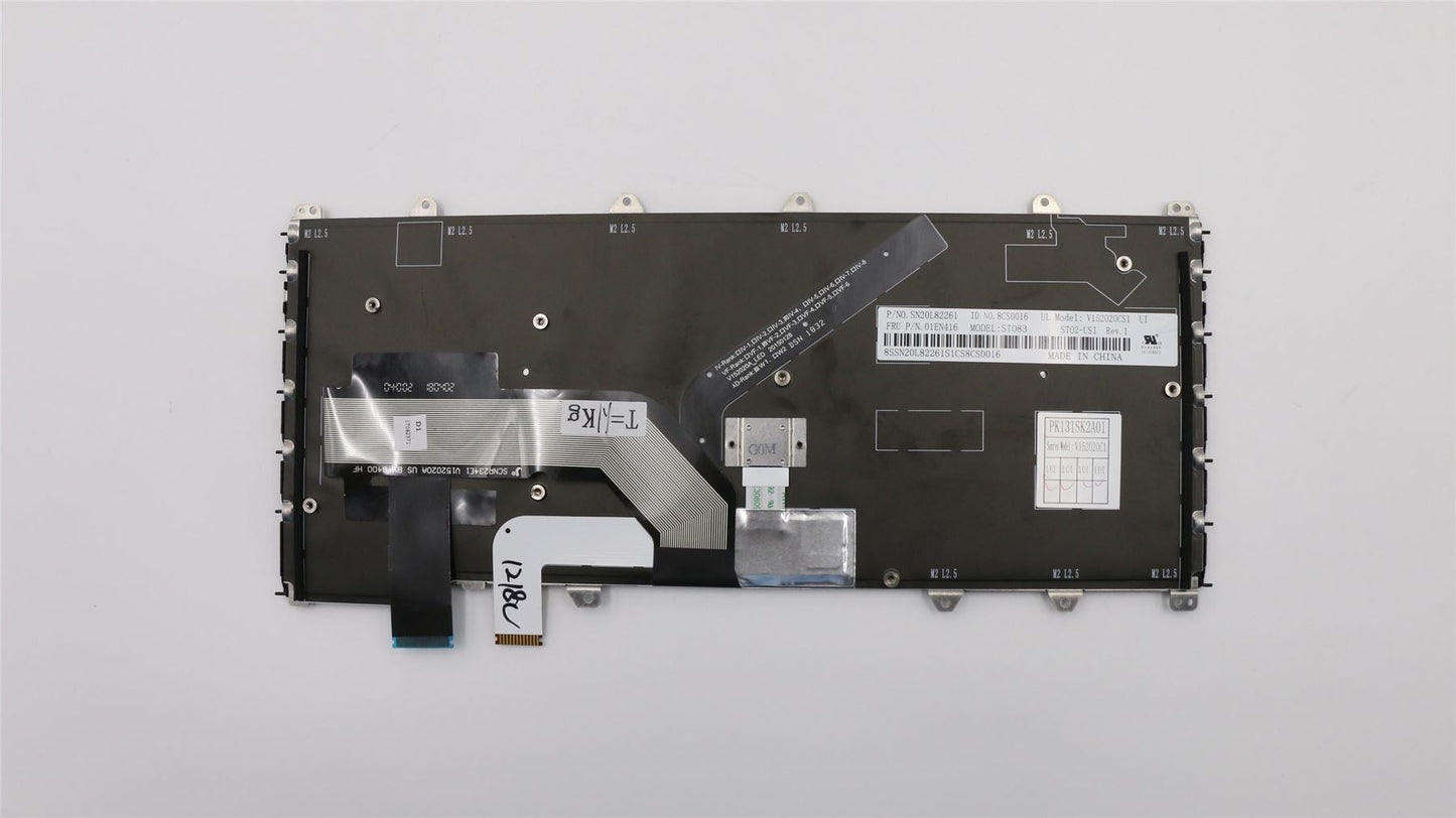 Lenovo Yoga 370 Keyboard US International Black Backlit 01EN416
