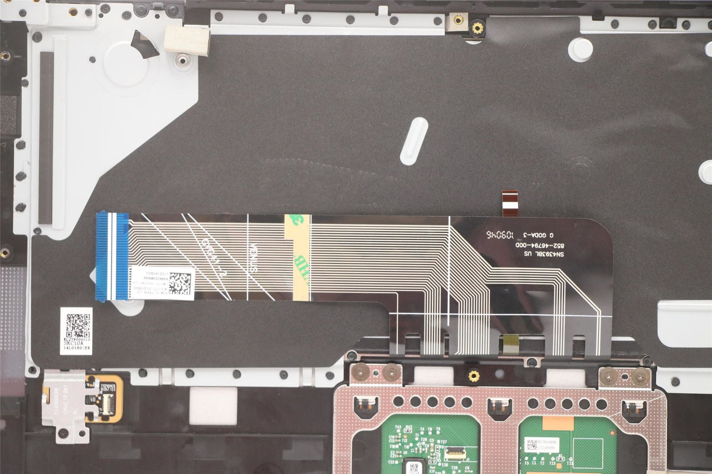 Lenovo Yoga 7-14ACN6 Keyboard Palmrest Top Cover US Europe Silver 5CB1D12413