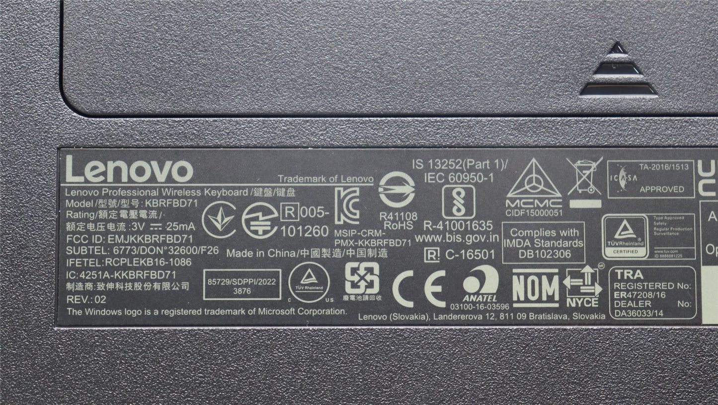 Lenovo Wireless KBD-CFR445 03X6976