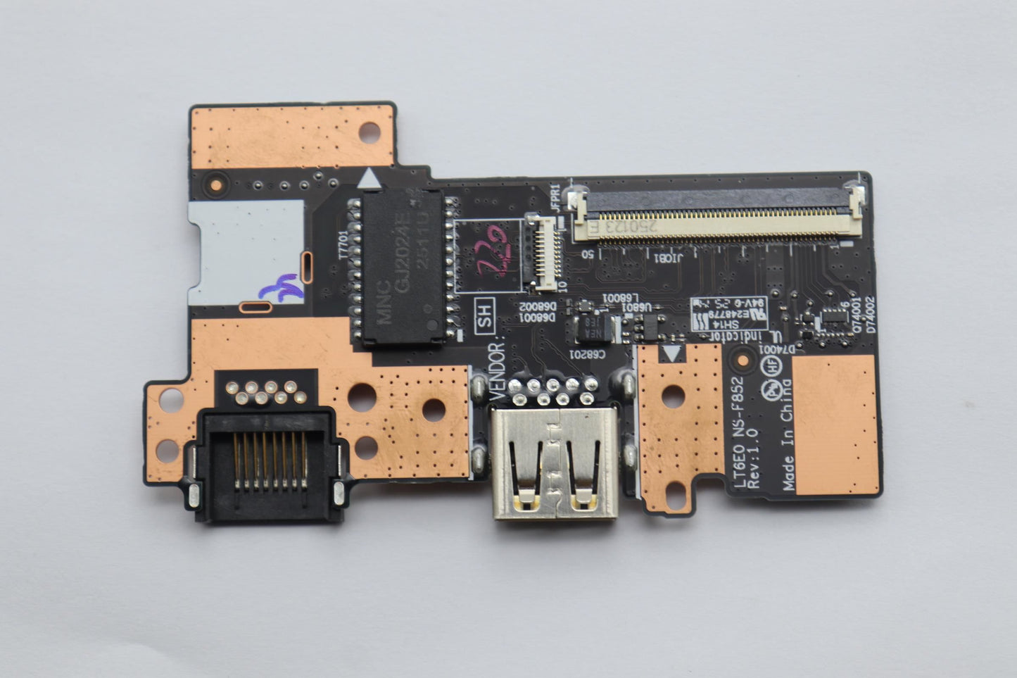 Lenovo CARDPOP FRU PCBA NSF852 MT060 T16IO/B MP I/O Board 5C51R91752