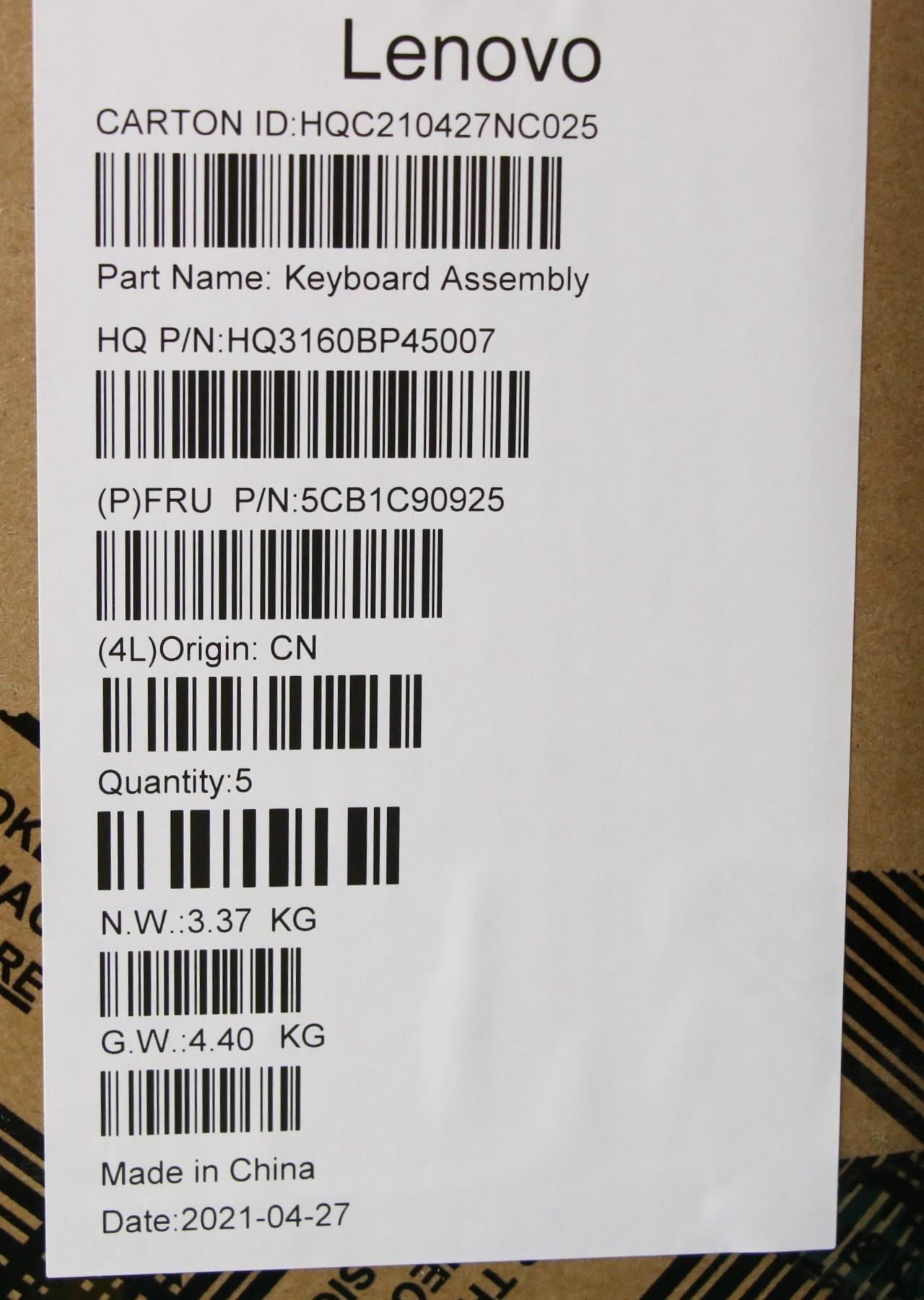 Lenovo Flex 3 11M836 Palmrest Cover Touchpad Keyboard US Grey 5CB1C90925