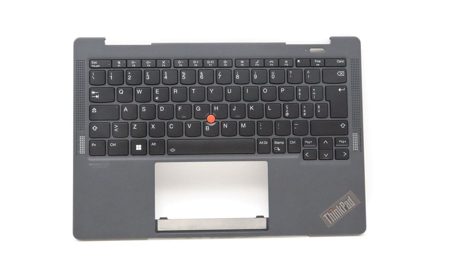 Lenovo ThinkPad X13s Keyboard Palmrest Top Cover Italian Black 5M11J12740
