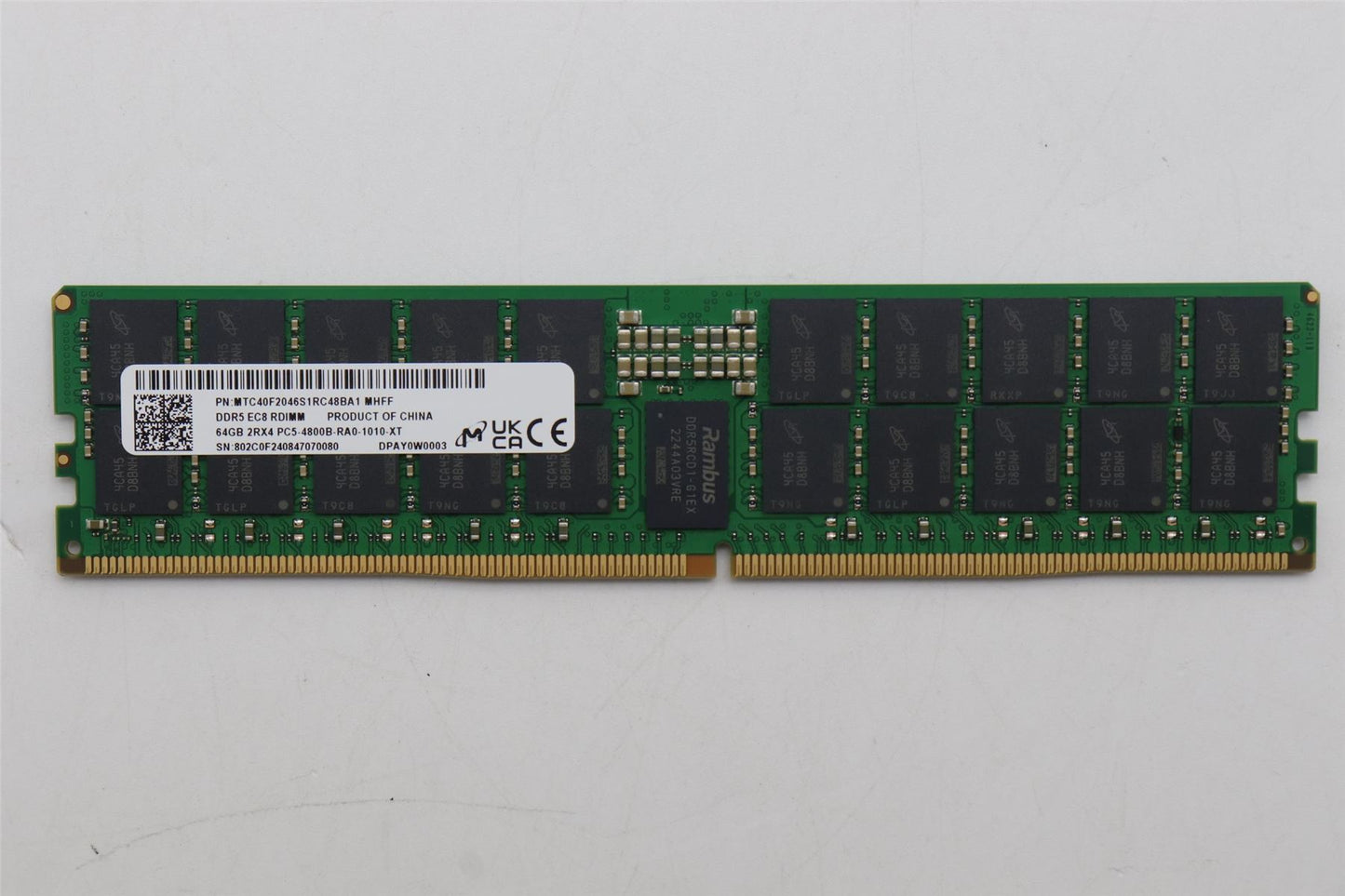 Lenovo MEMORY 64GB,Micron,MTC40F2046S1RC48BA1 5M30V06881