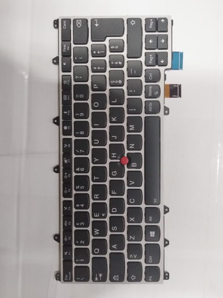 Genuine Lenovo Yoga 370 Keyboard Italian Silver Backlit 01EN444 01AV733