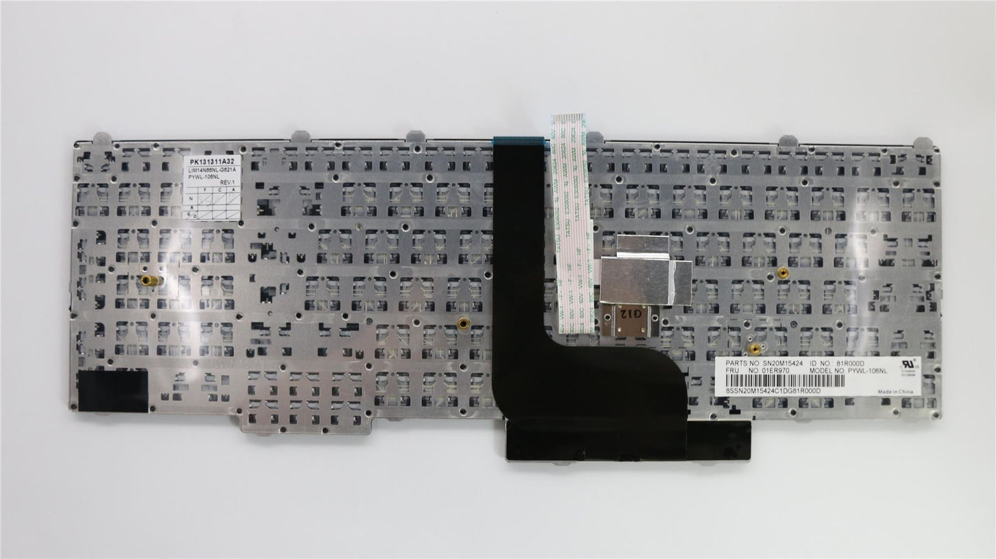 Lenovo ThinkPad P51 P71 Keyboard Dutch Black 01ER970