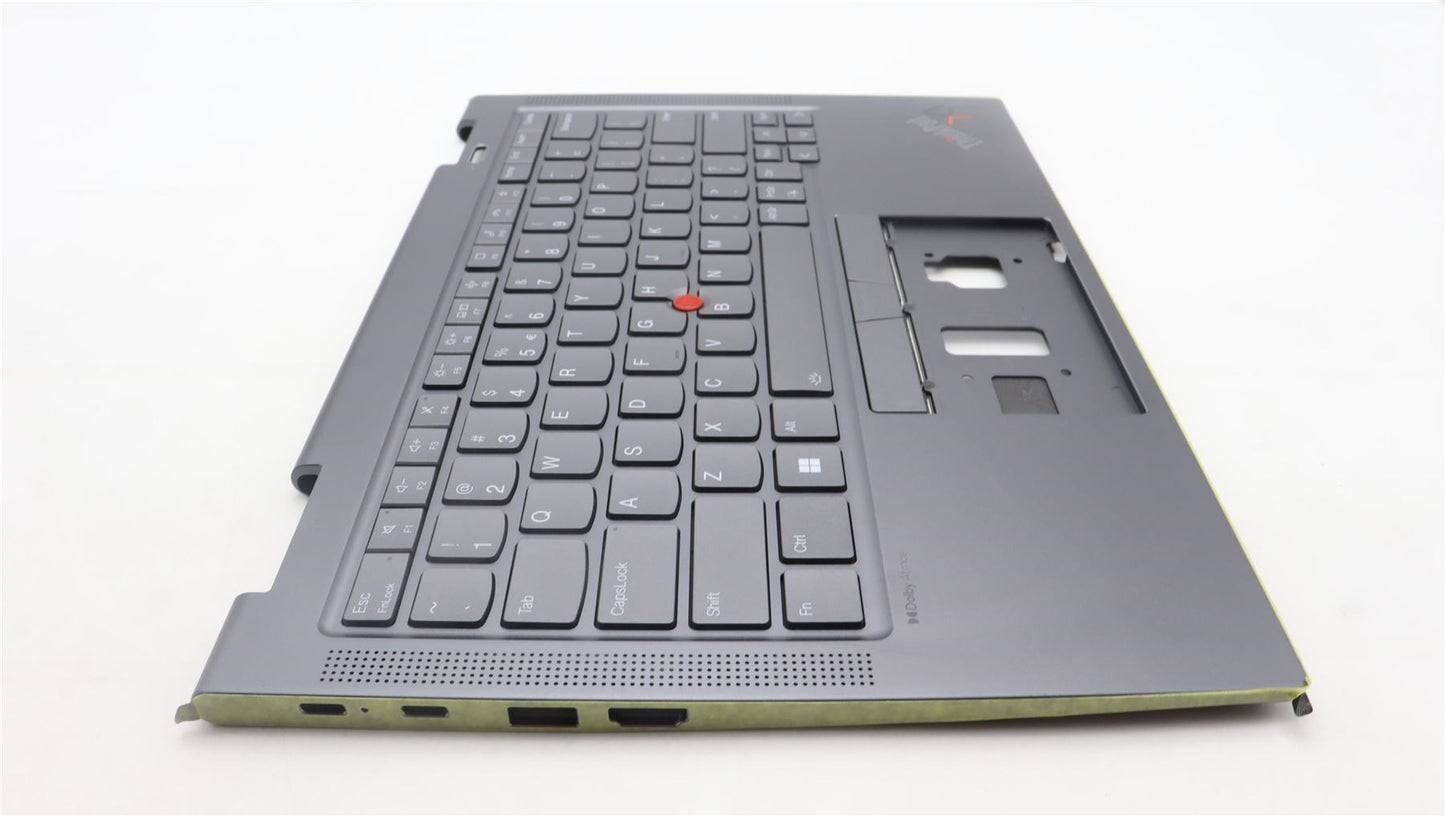 Lenovo ThinkPad X1 8th Gen Keyboard Palmrest Top Cover US Euro Grey 5M11H62249