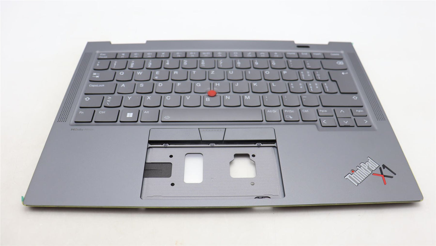 Lenovo Yoga X1 8th Gen Keyboard Palmrest Top Cover Swiss Grey Backlit 5M11H62492