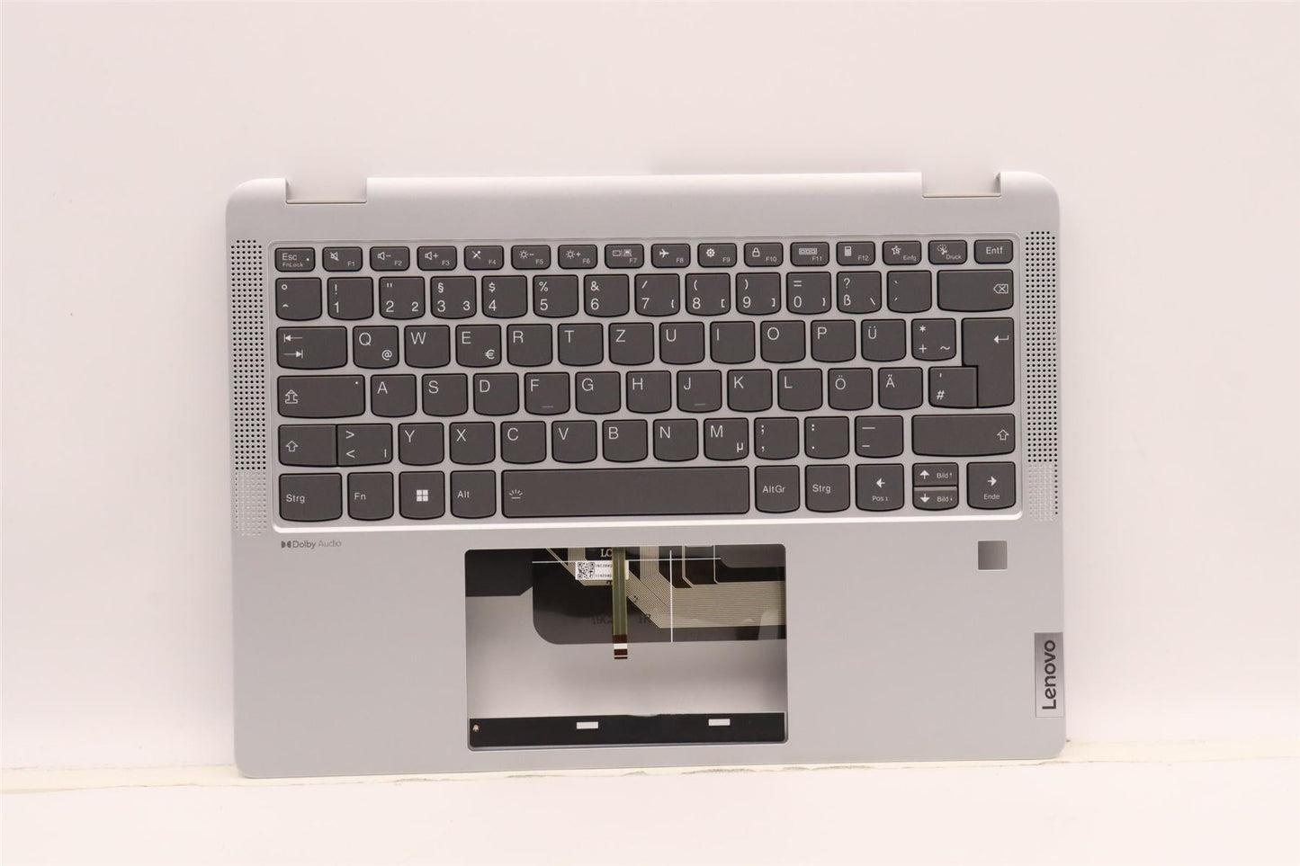 Lenovo Flex 5 14ALC7 Palmrest Cover Keyboard German Silver Backlit 5CB1H71547