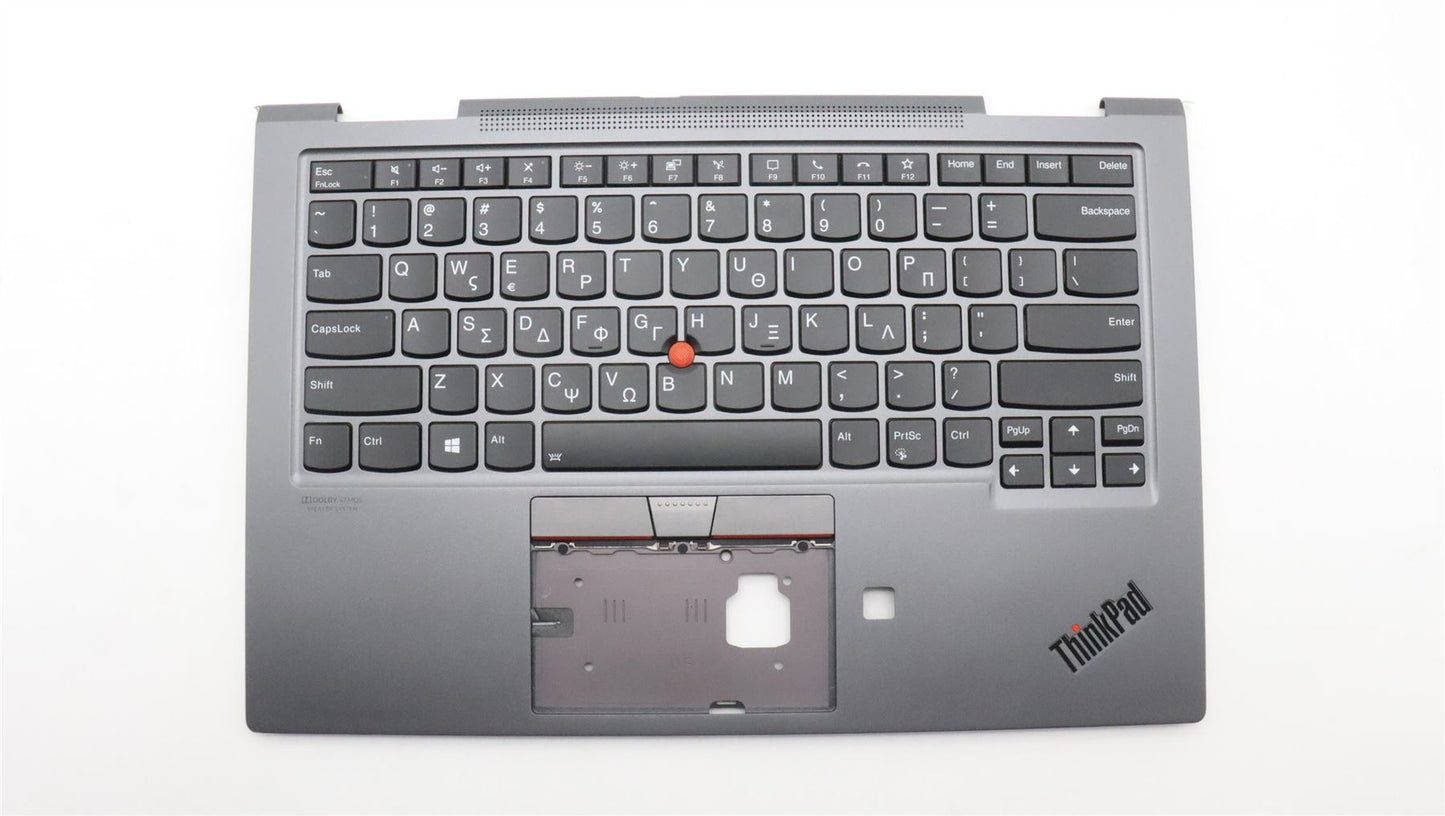 Lenovo ThinkPad X1 5th Gen Keyboard Palmrest Top Cover Greek US 5M10Z37166