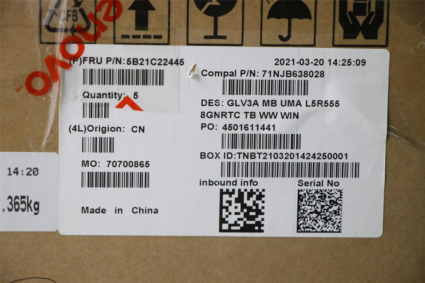 Lenovo ThinkBook 14 G3 ACL Motherboard Mainboard 5B21C22445