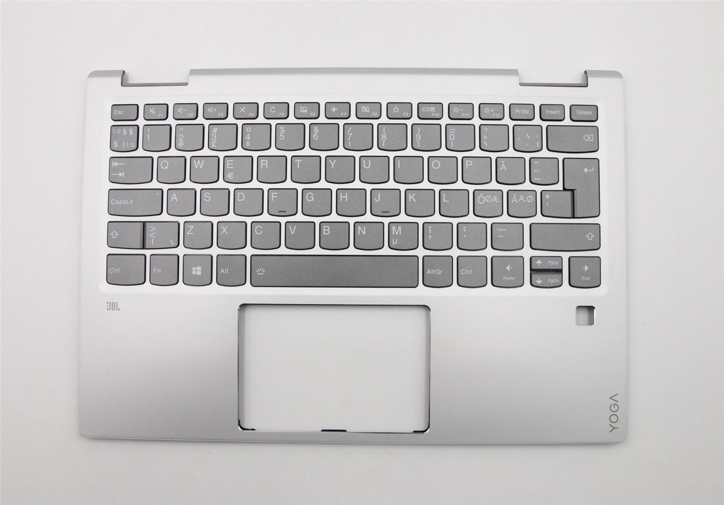 Lenovo IdeaPad 720 13IKB Keyboard Palmrest Top Cover Nordic Silver 5CB0N67826