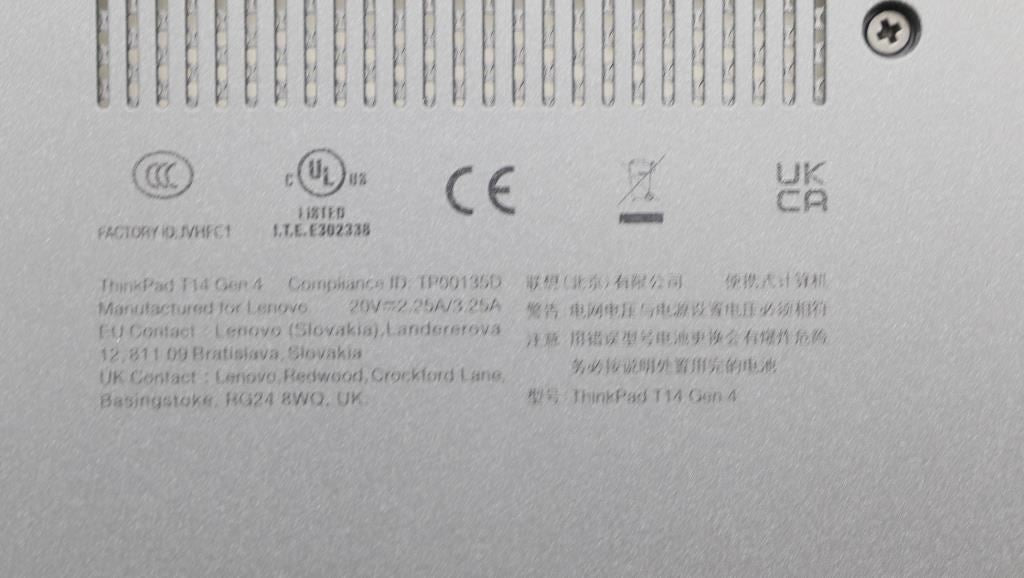 Lenovo FRU KT4D0_D_COVER_UMA_WW_ASSY_RFID 5CB1L57504