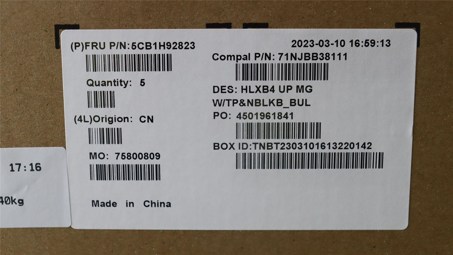 Lenovo ThinkBook 14 G4 ABA Keyboard Palmrest Top Cover Belgian Silver 5CB1H92823