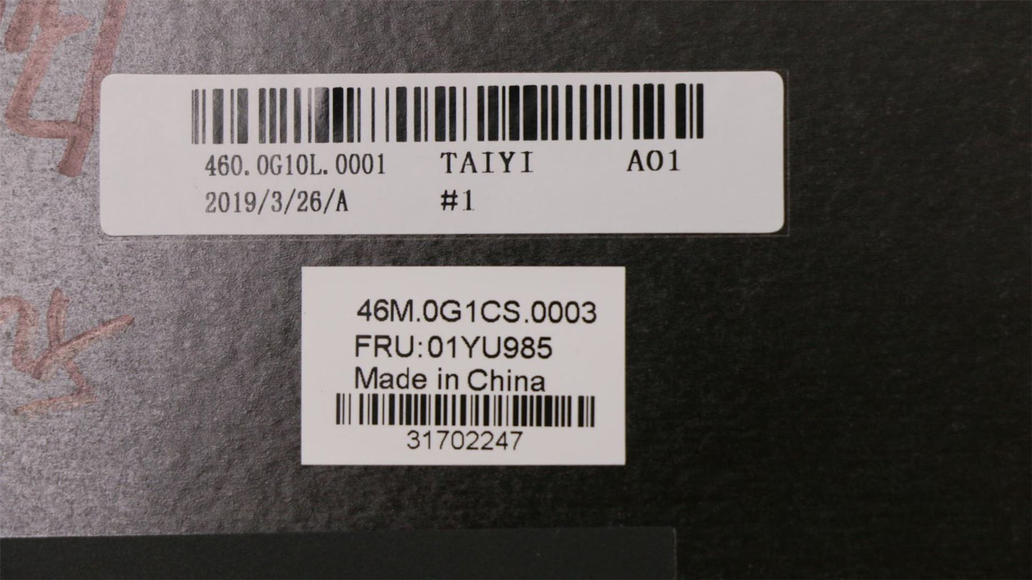 Lenovo Yoga X390 LCD Cover Rear Back Housing Silver 01YU985