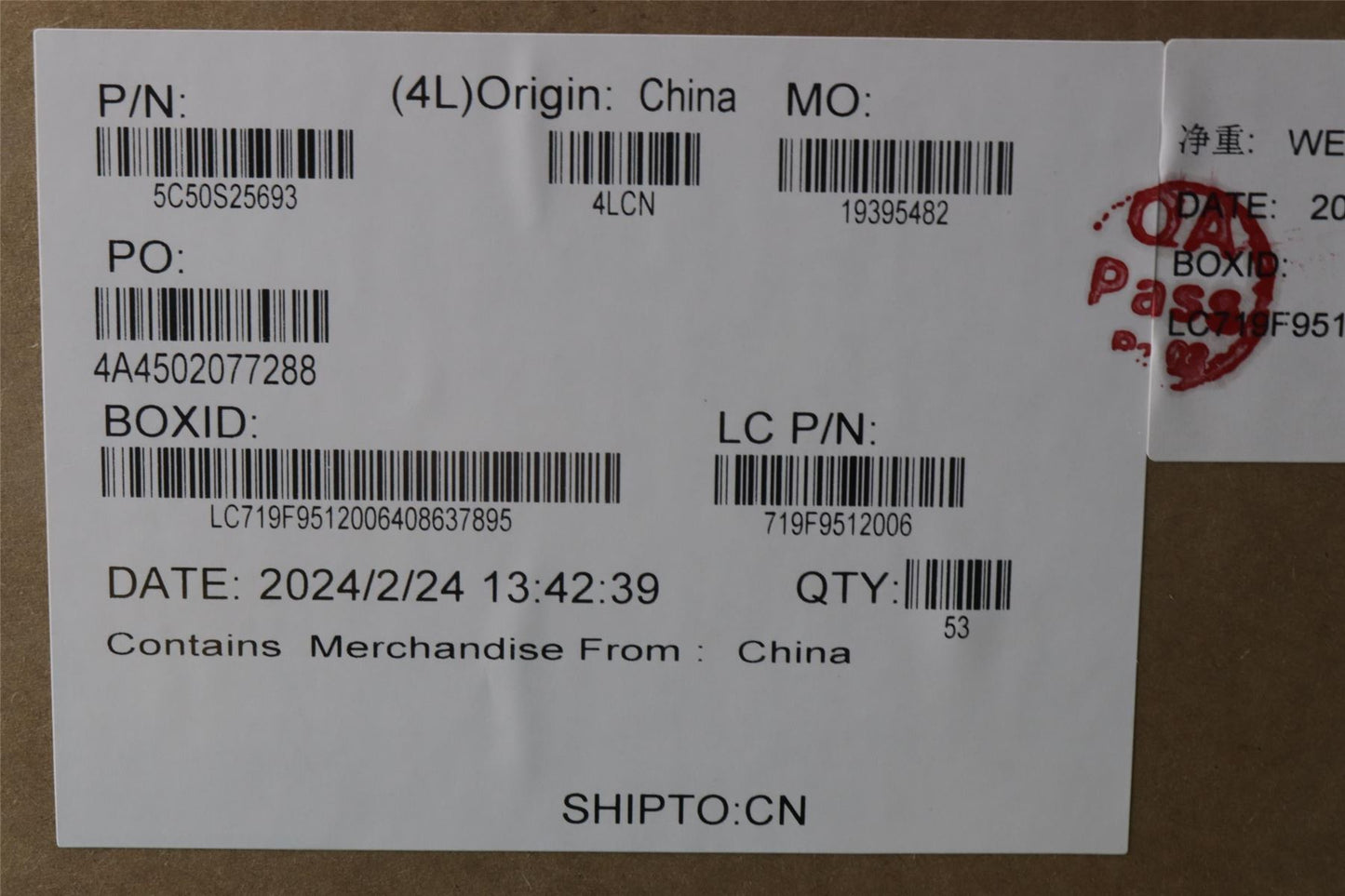 Lenovo CARDPOP L 83FF IO/B Left 5C50S25693