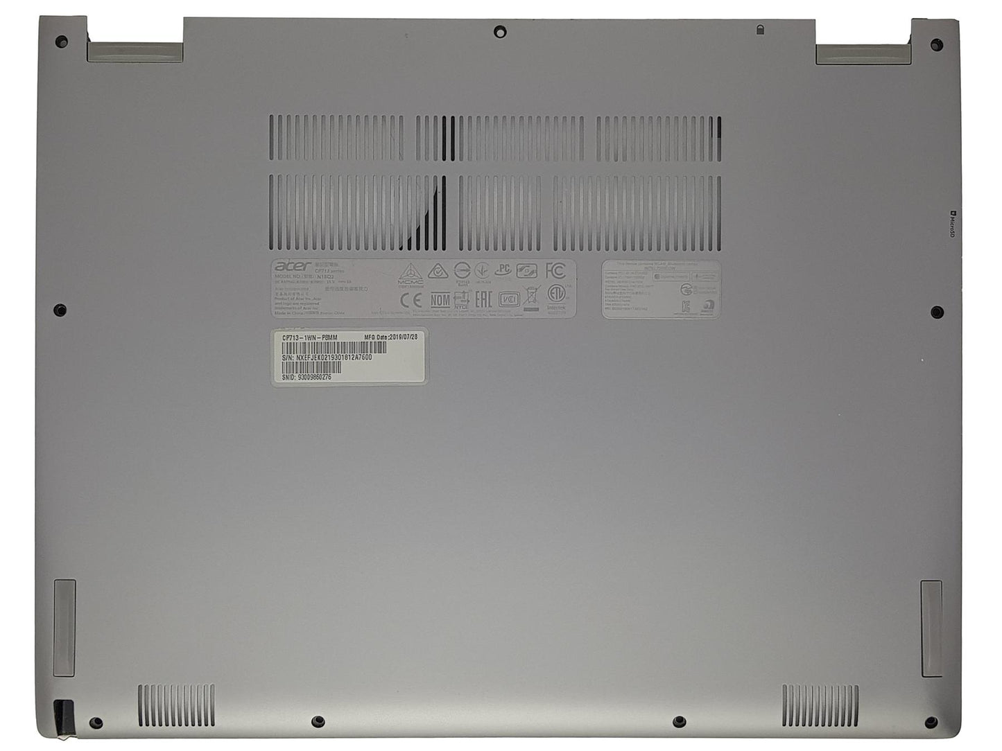 Acer Chromebook Spin CP713-1WN CP713-WN Base inférieure Cache inférieur 60.H0RN7.001