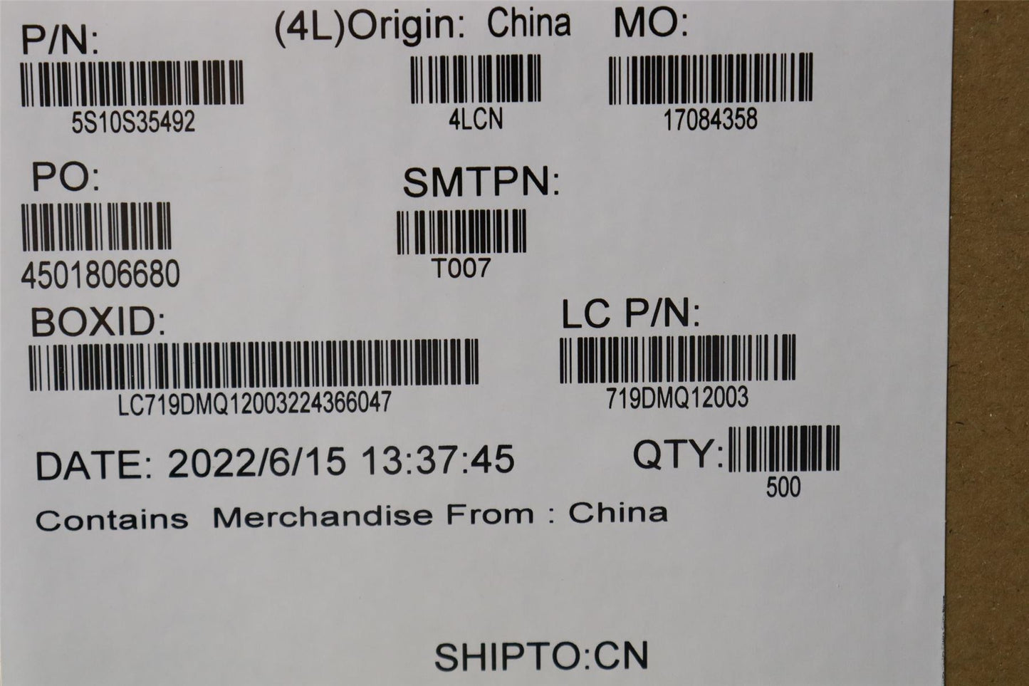 Lenovo SCREWL82T5 2D6L K3.5D0.8TWNI-ZNNL* 5S10S35492