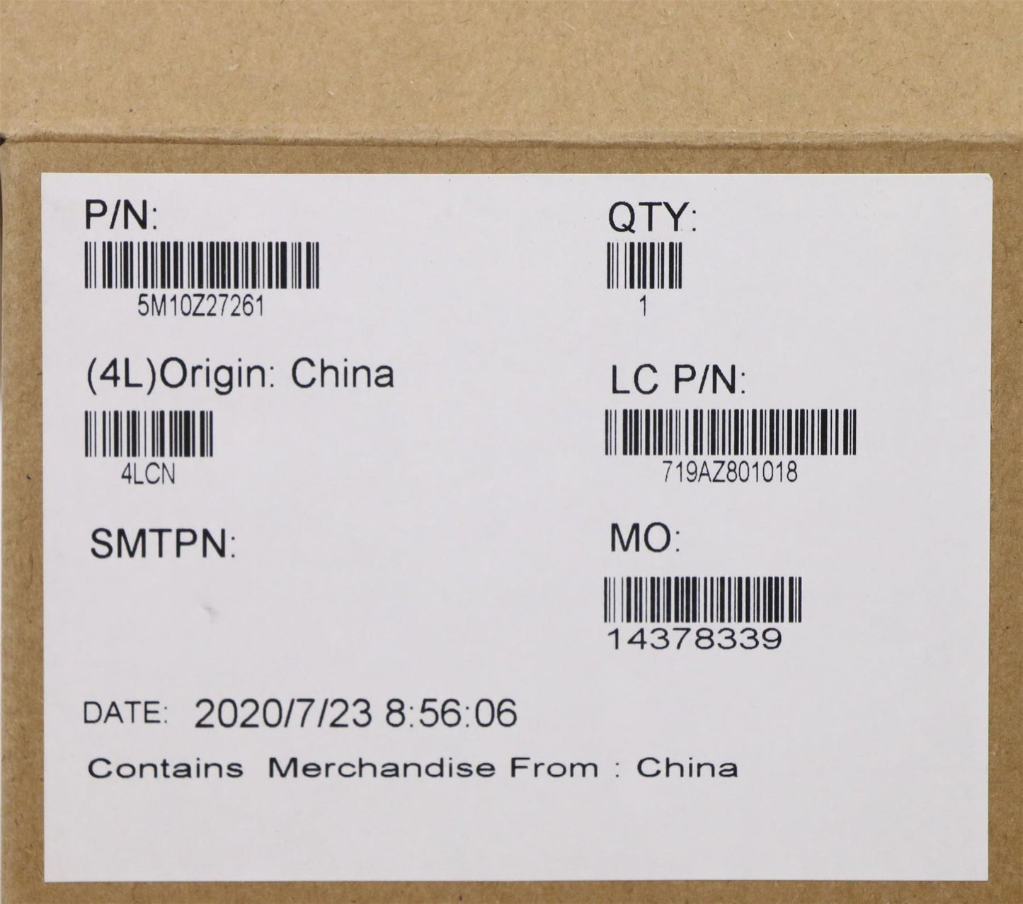 Lenovo ThinkPad E14 2 Keyboard Palmrest Top Cover US Black 5M10Z27261