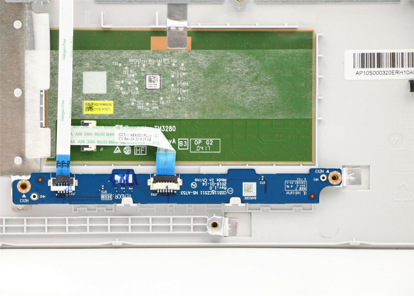 Lenovo IdeaPad 510-15IKB Repose-paume pour clavier Argenté espagnol 5CB0M31259