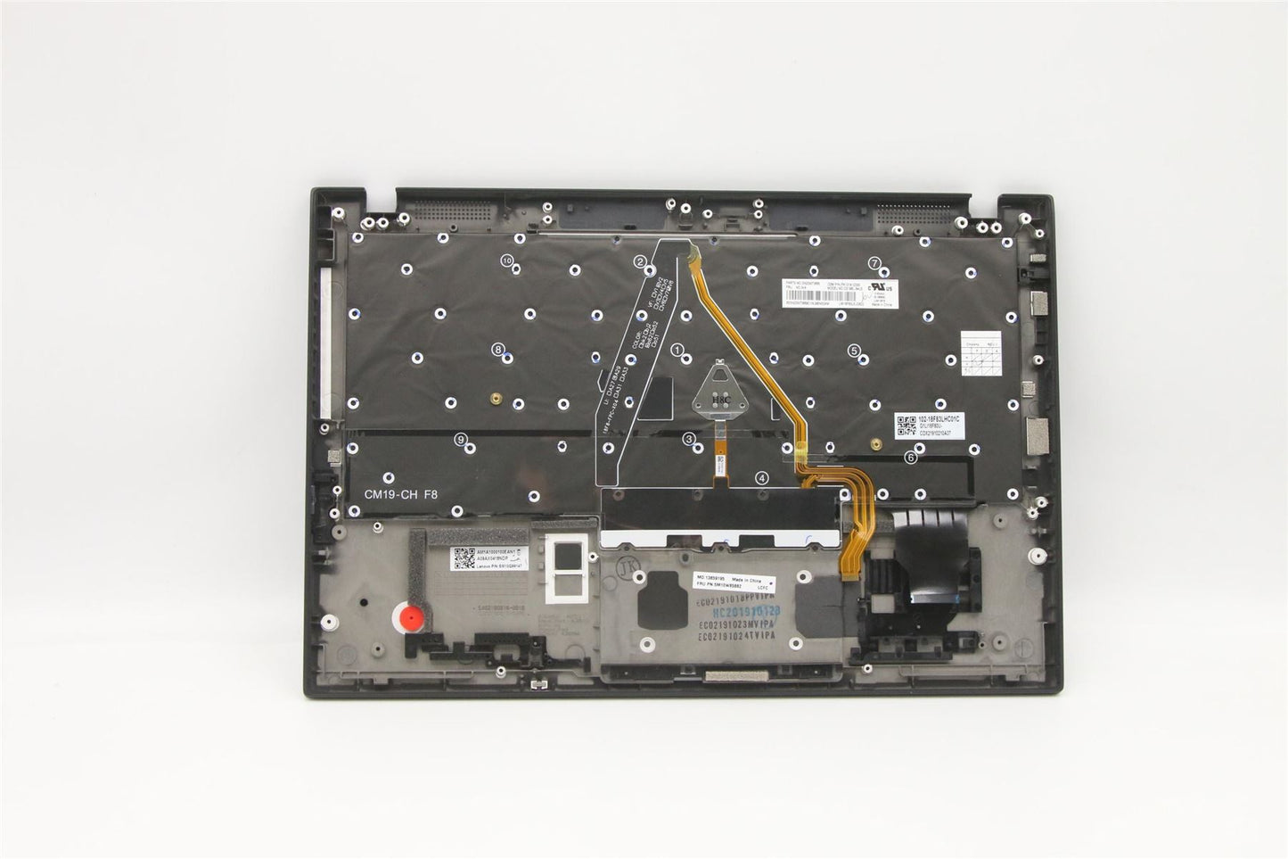 Lenovo Carbon X1 7th Keyboard Palmrest Top Cover US Black Backlit 5M10W85882