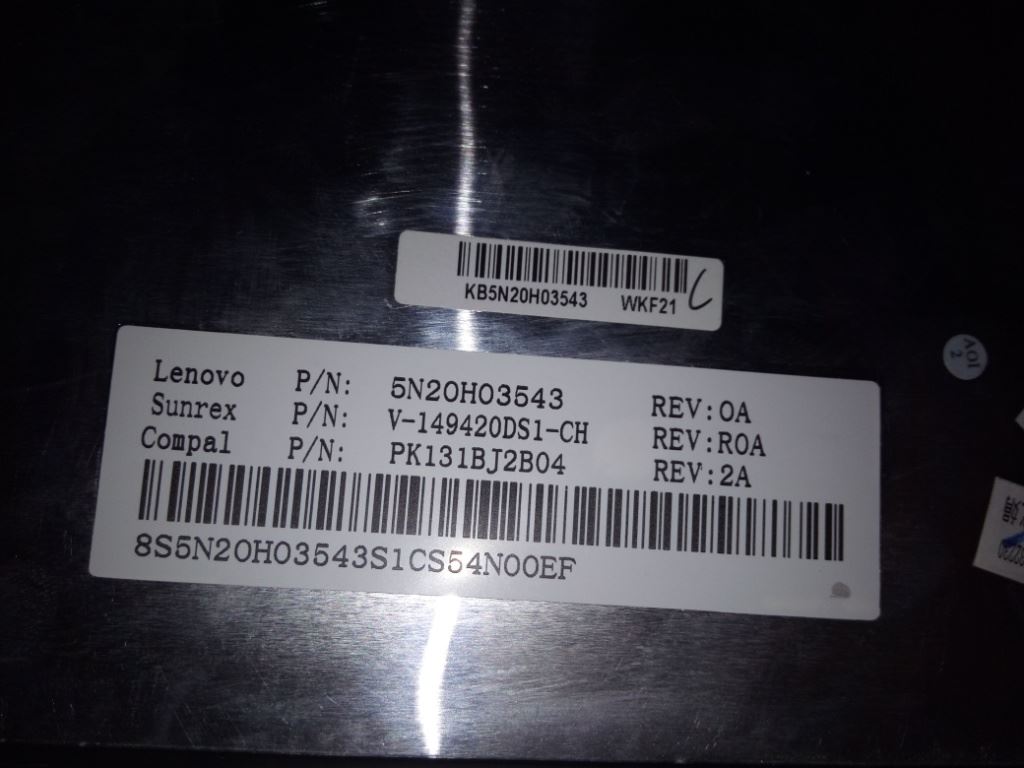 Lenovo TC-T6G1B-JME-BlackKey-BLKBD Traditional Chinese Keyboard 5N20H03543