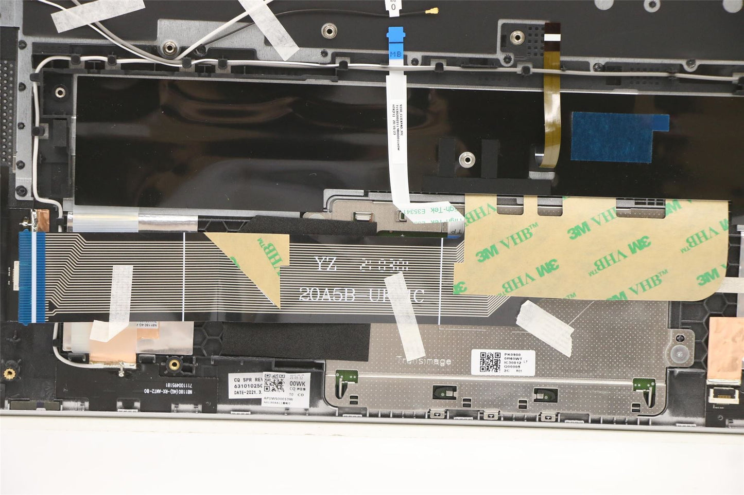 Lenovo IdeaPad 4G 14Q8C05 Palmrest Cover Touchpad Keyboard Silver 5CB1C68186
