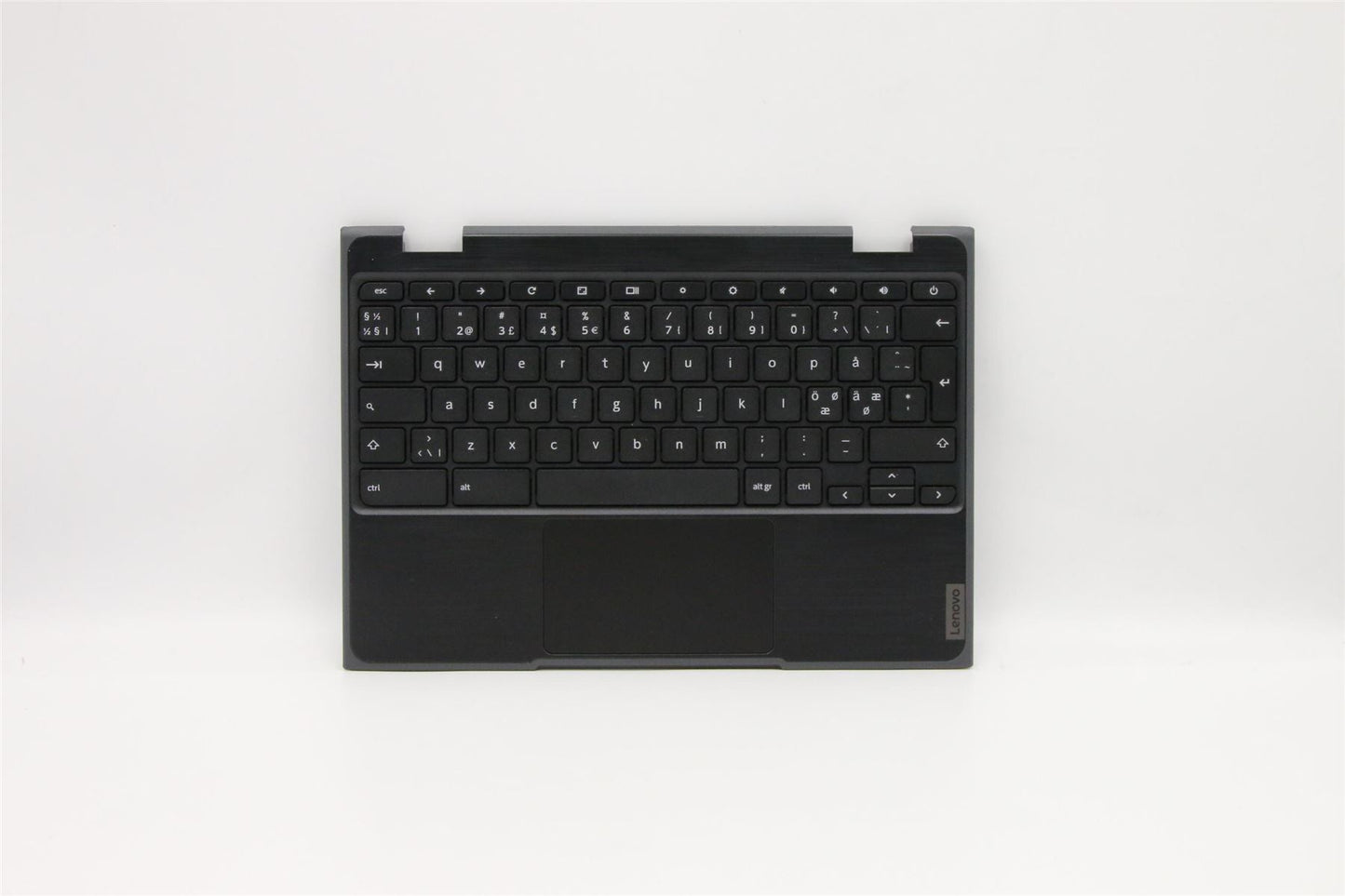 Lenovo Chromebook 100e 2nd Keyboard Palmrest Top Cover Nordic Black 5CB0Y57917