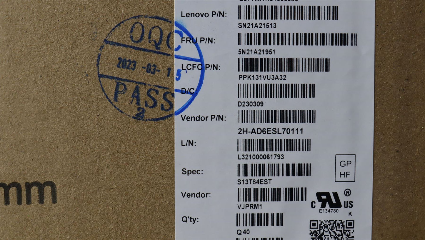 Lenovo ThinkPad X13 2 Keyboard Estonian Black 5N21A21951