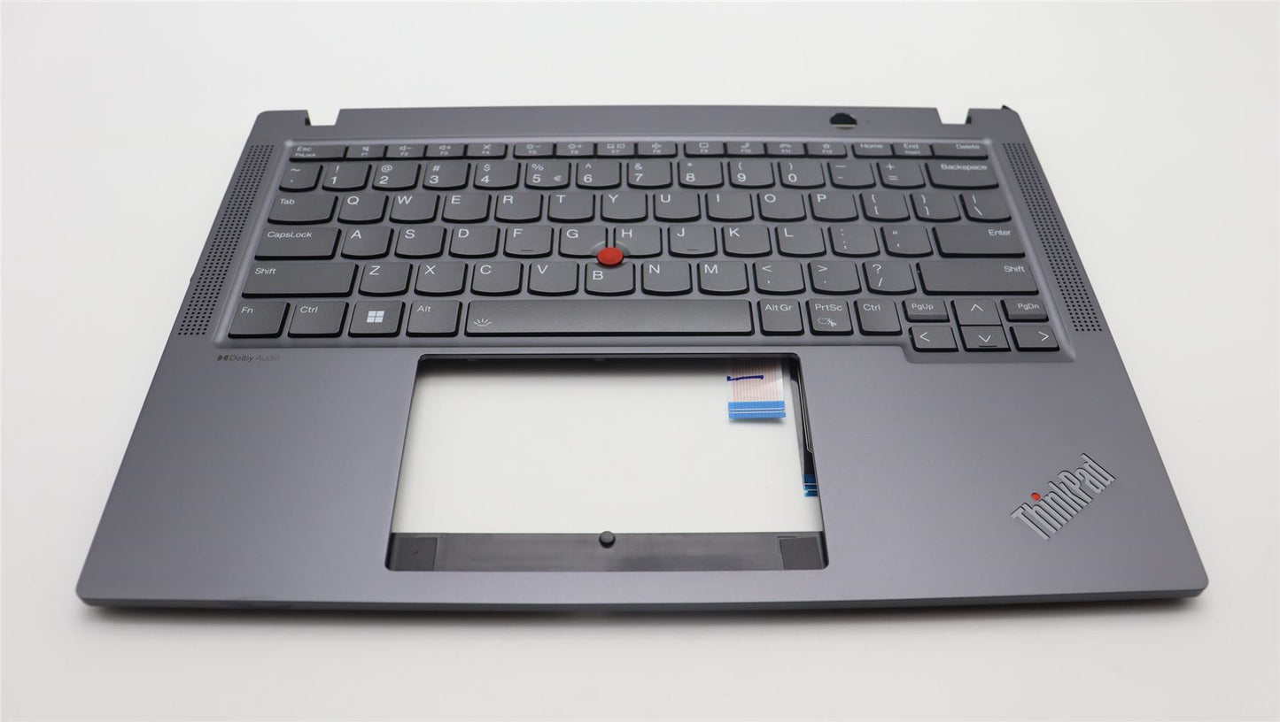 Lenovo ThinkPad X13 Gen 4 Keyboard Palmrest Top Cover US Euro Grey 5M11H94603