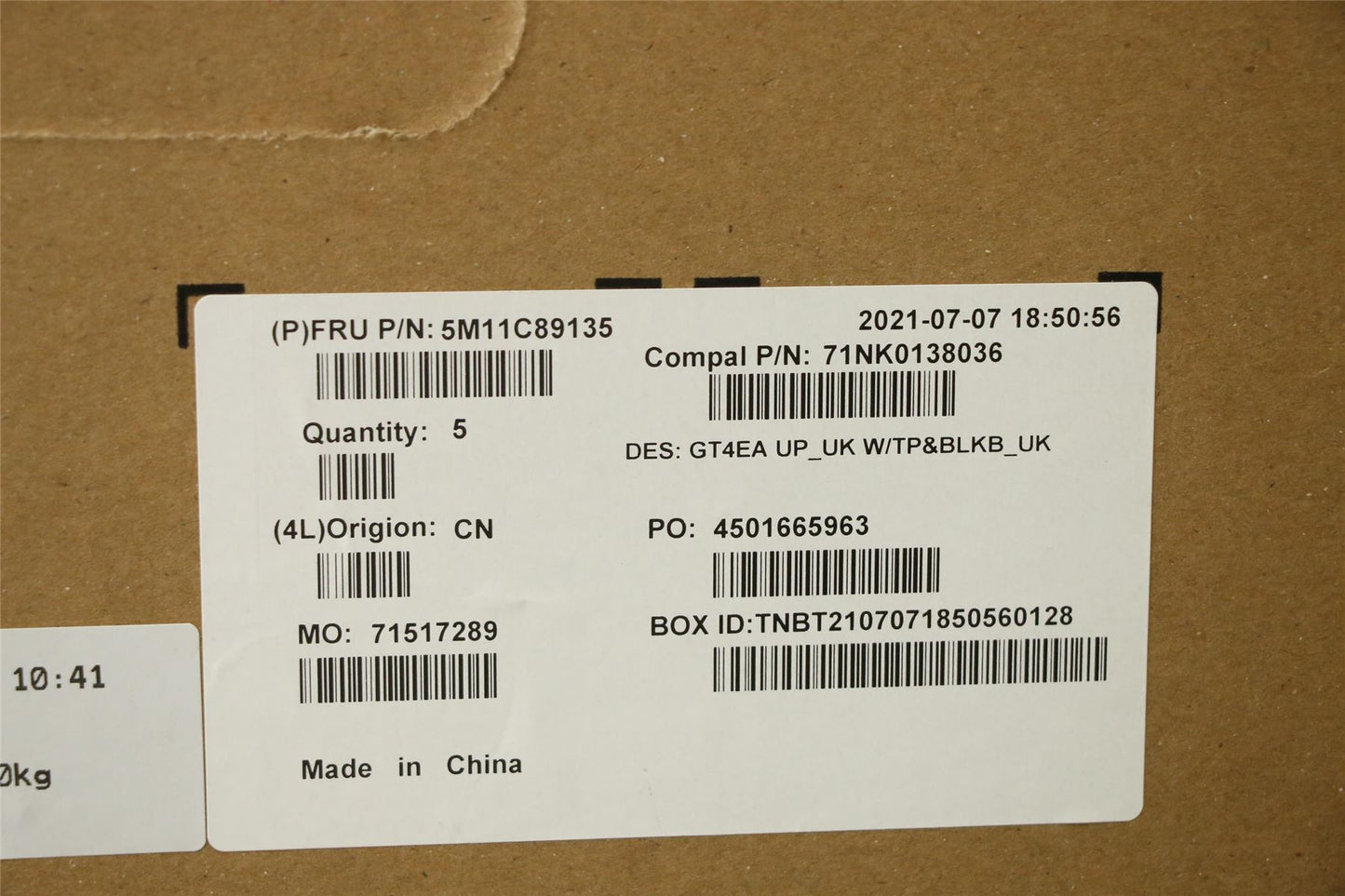 Lenovo Chromebook 14e Gen 2 Palmrest Touchpad Cover Keyboard UK Grey 5M11C89135