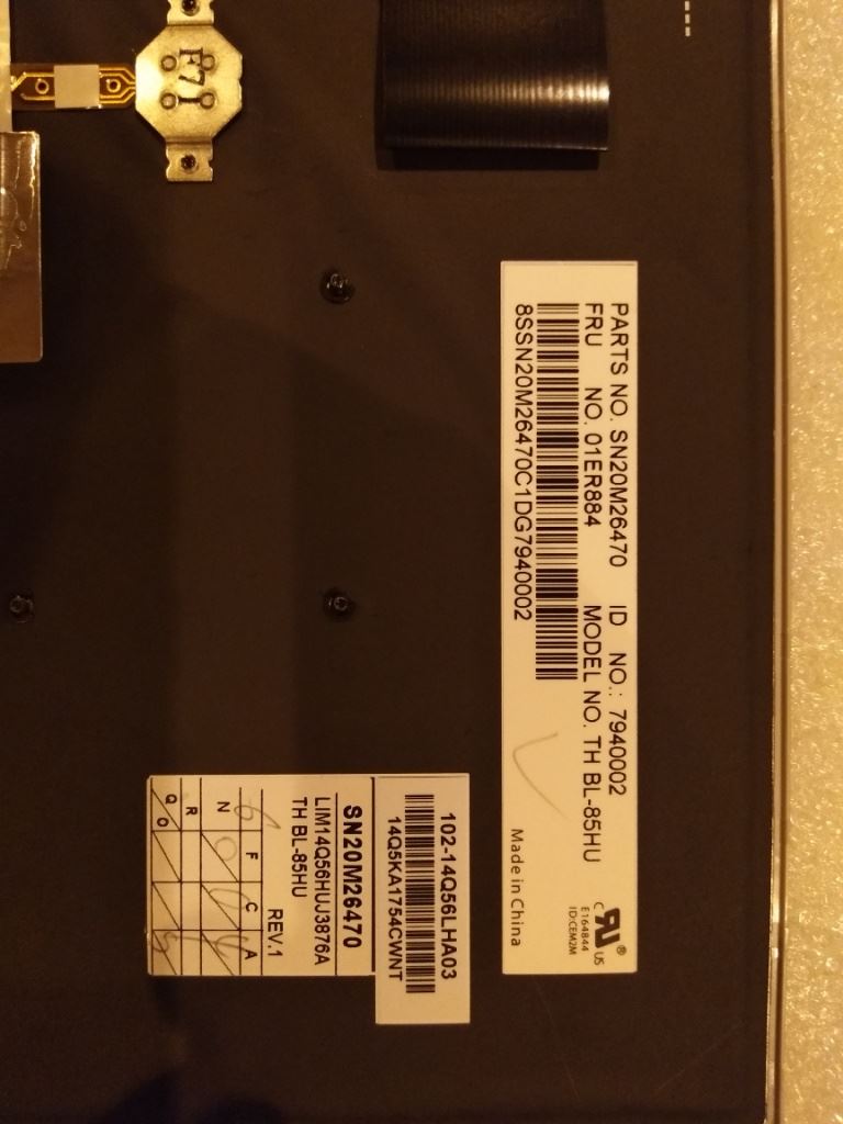 Lenovo THO2 CHY BL-KB SV HU Hungarian Keyboard 01ER884