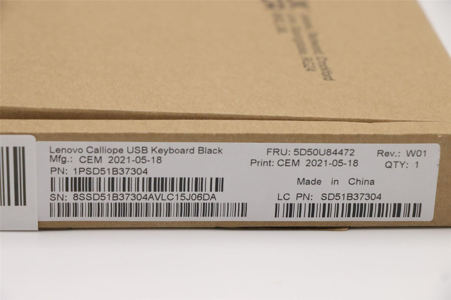 Lenovo USB Calliope KB BK EURO ENG 5D50U84472
