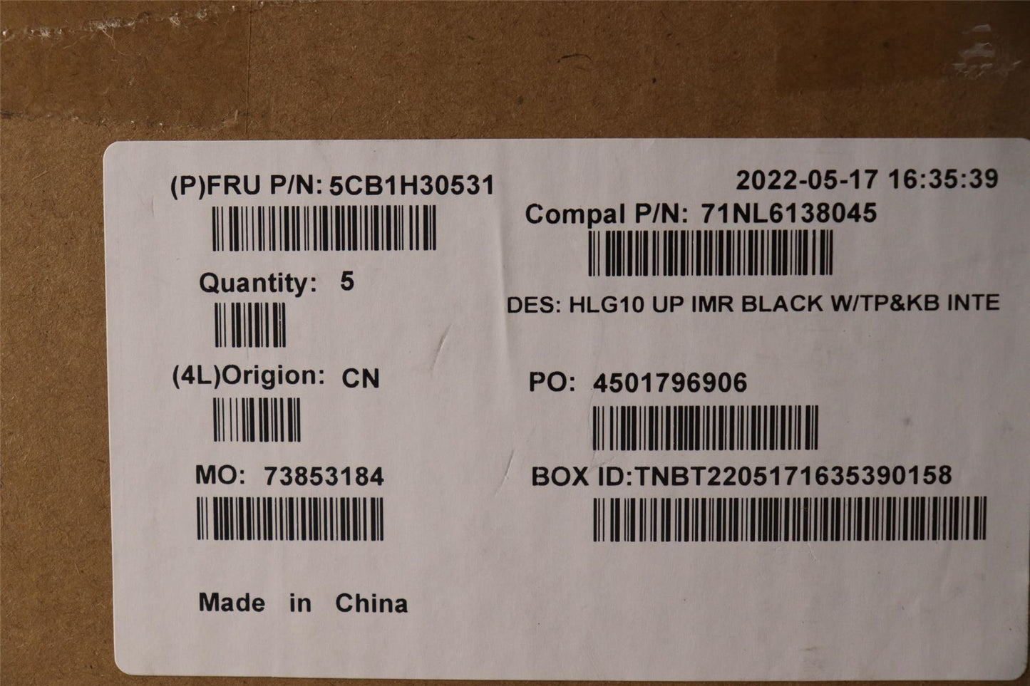 Lenovo IdeaPad 3 15IAH7 Palmrest Touchpad Cover Keyboard US Europe 5CB1H30531
