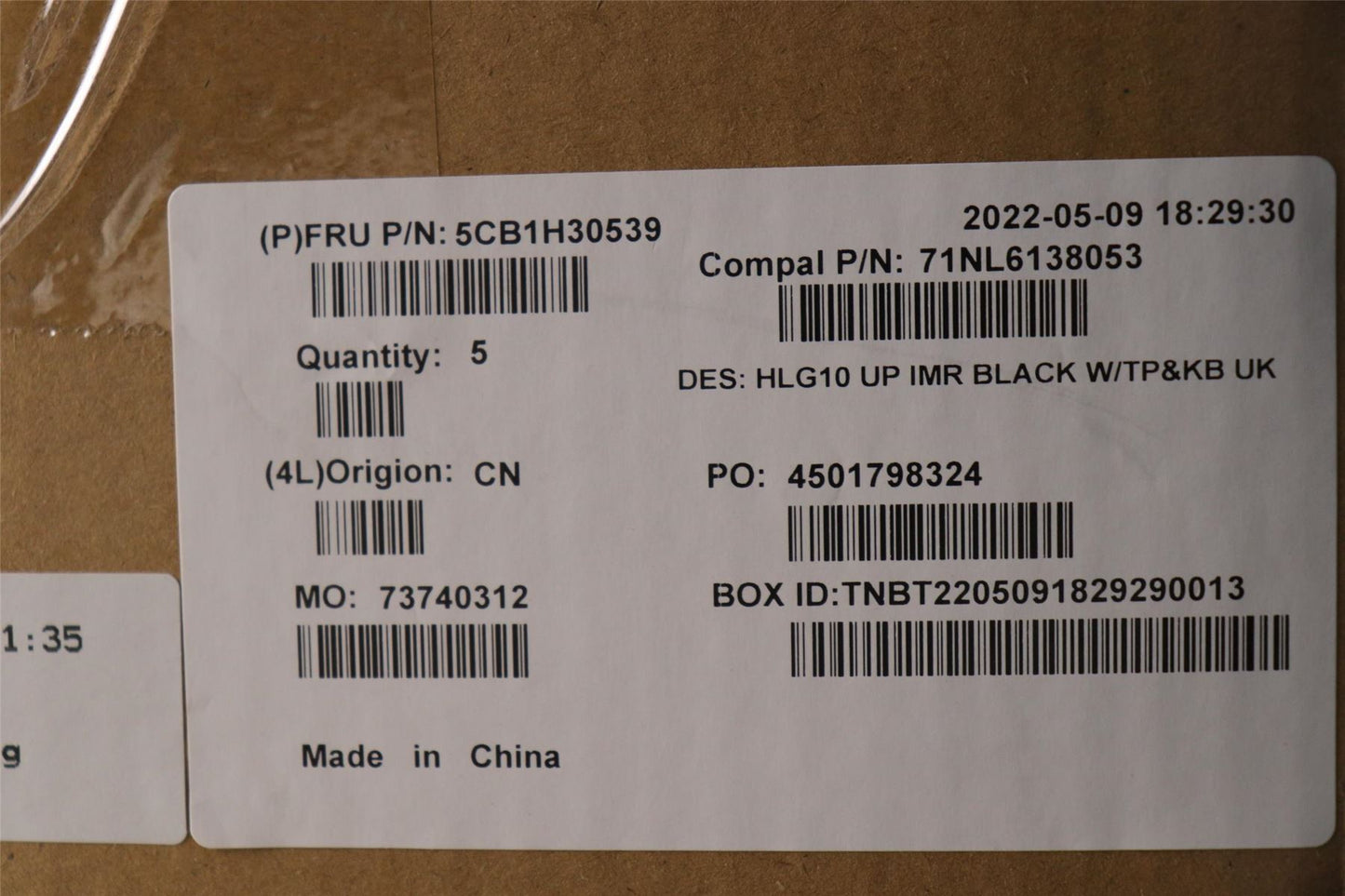 Lenovo Upper Case ASM_UKE 82S9 BLA 5CB1H30539