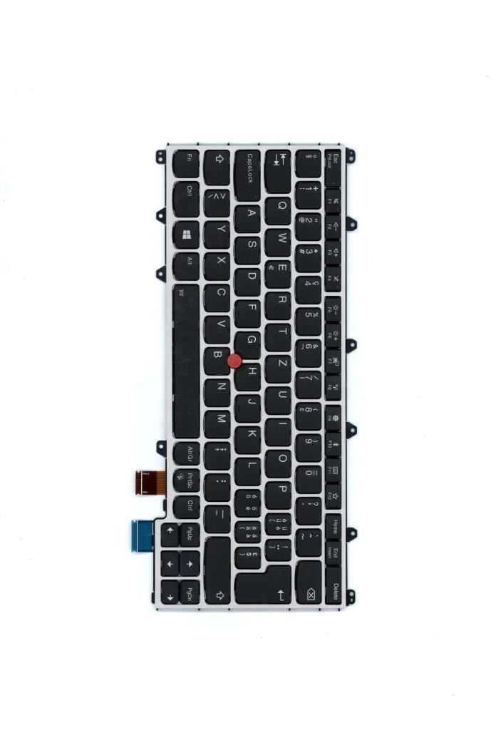 Lenovo Yoga 370 Keyboard Swiss Silver Backlit 01EN454