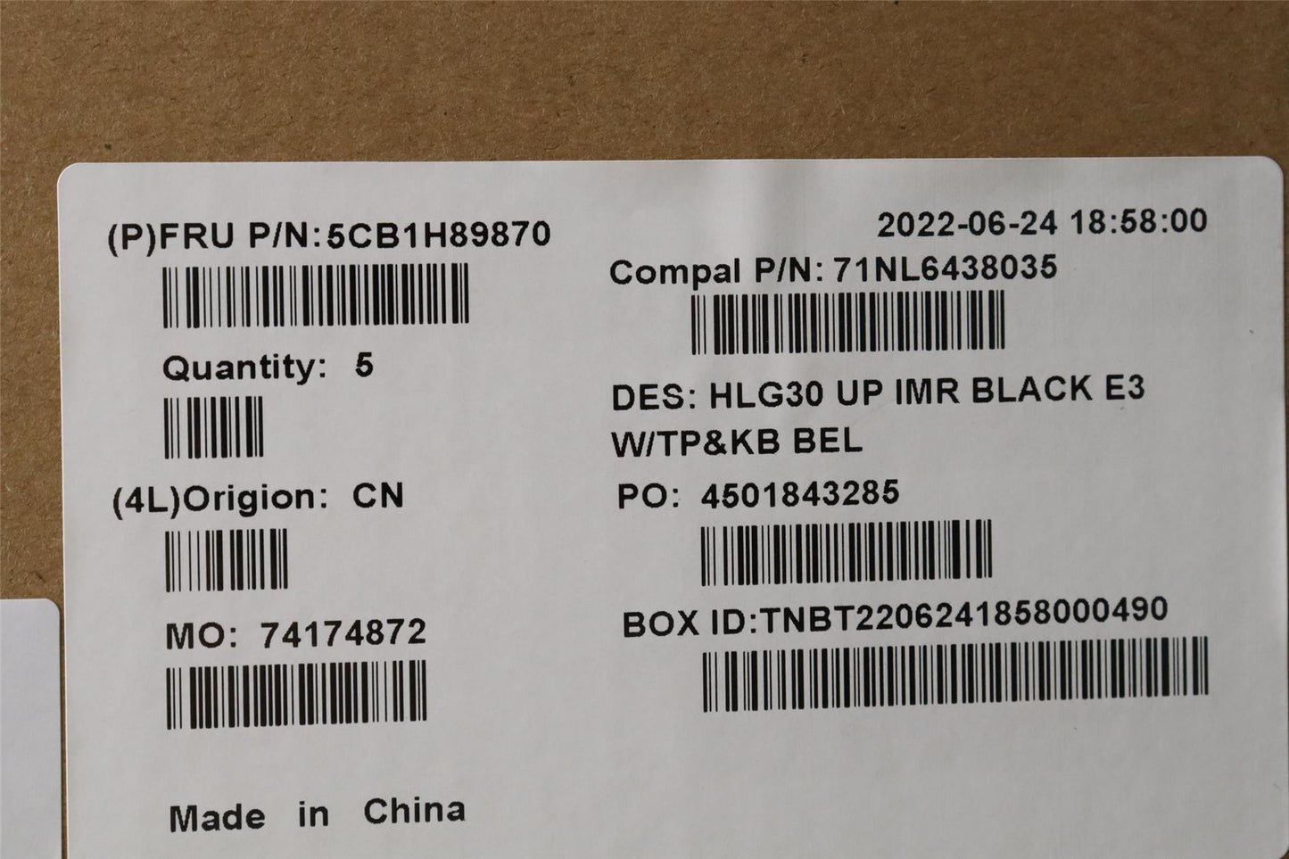 Lenovo IdeaPad 3 15IAH7 Palmrest Touchpad Cover Keyboard Belgian 5CB1H89870