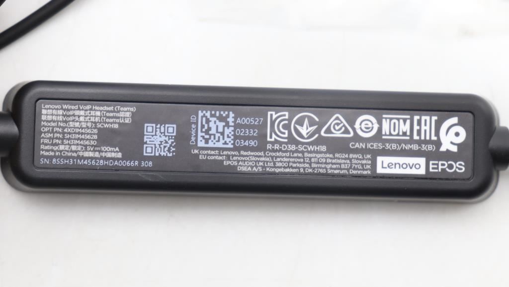 Lenovo HEADSET Go Wired On-ear HS_Teams 5H31M45630