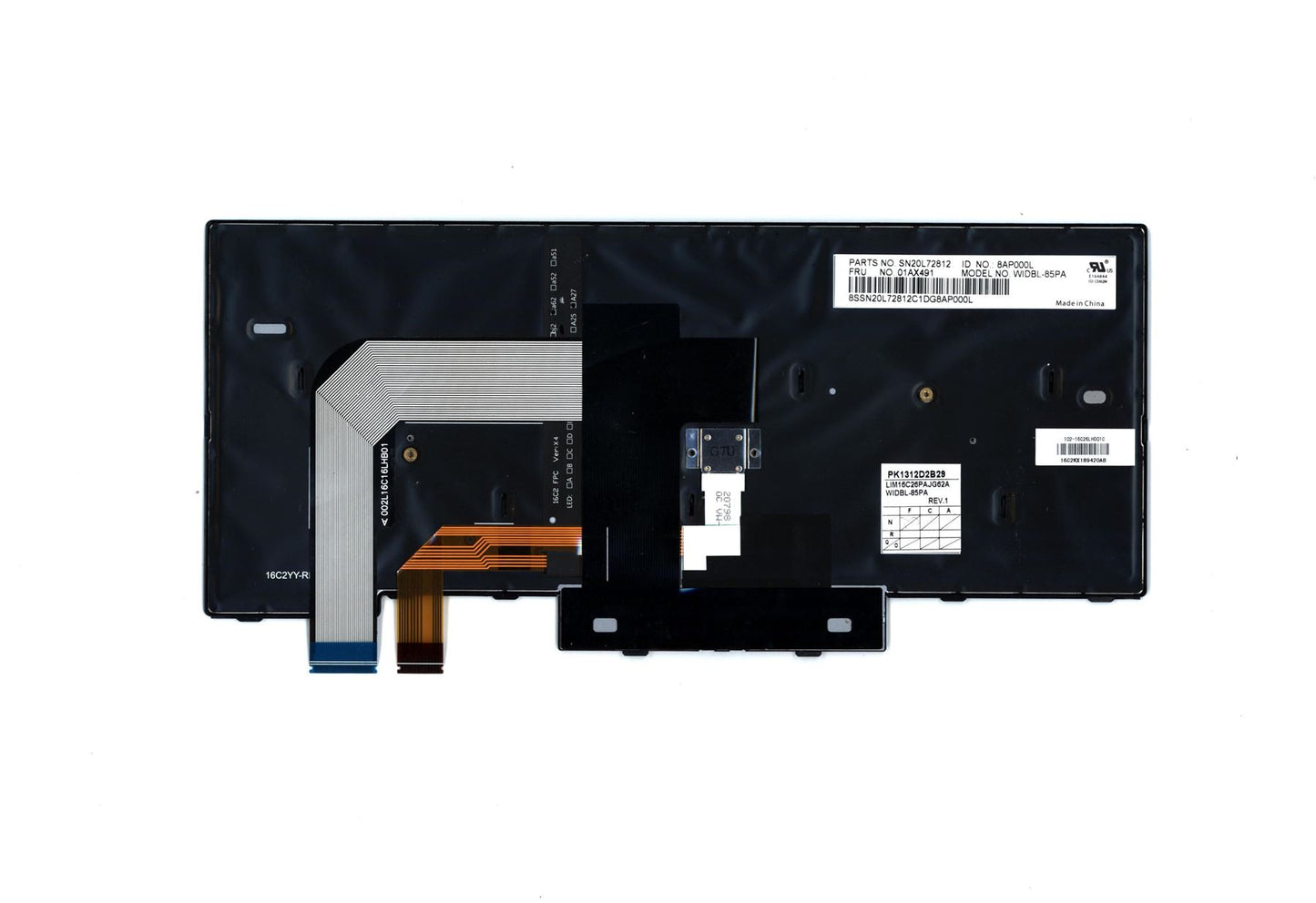 Lenovo ThinkPad T470 A475 Keyboard Brazilian Portuguese Black Backlit 01AX491