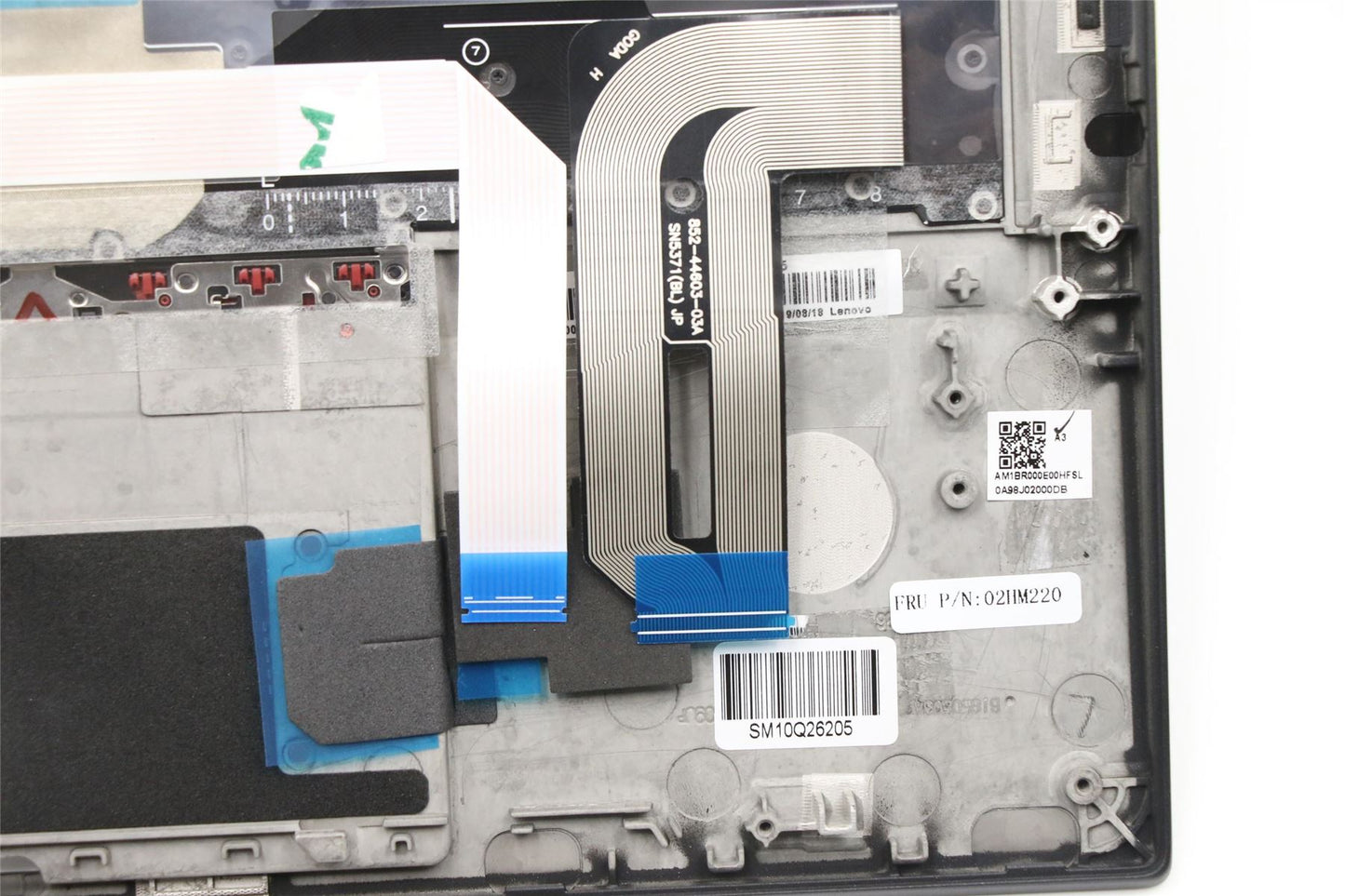 Lenovo ThinkPad T490s Keyboard Palmrest Top Cover Japanese Black Backlit 02HM220
