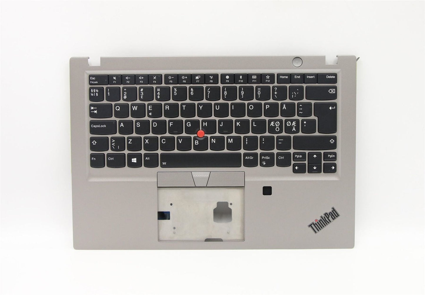 Lenovo ThinkPad T490s Palmrest Cover Keyboard Nordic Grey Backlit 02HM368