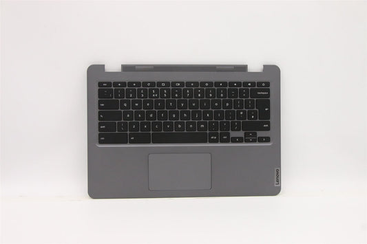 Lenovo Chromebook 14e Gen 2 Palmrest Touchpad Cover Keyboard UK Grey 5M11C89135