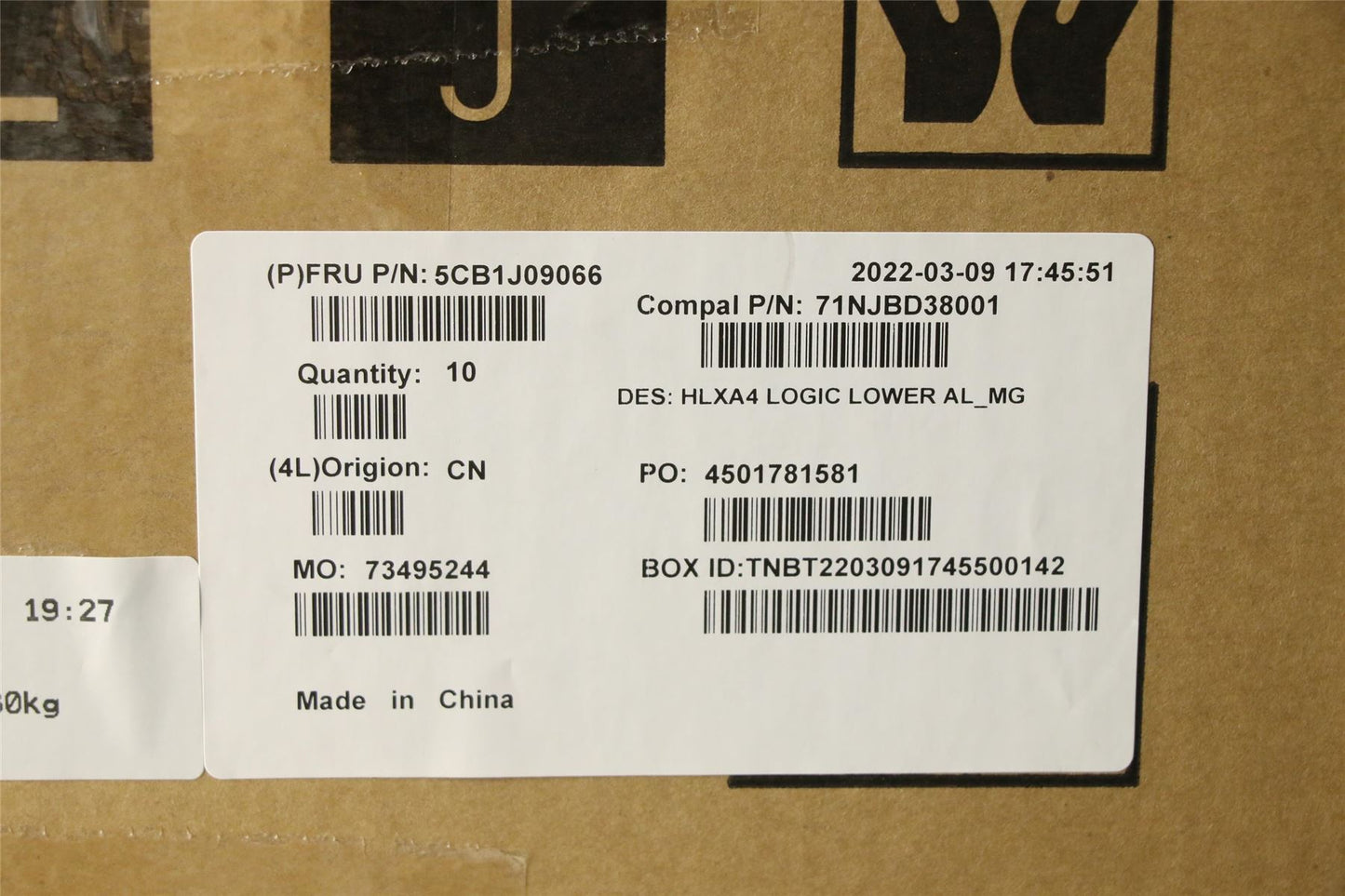 Lenovo ThinkBook 14 G4 IAP Bottom Base Lower Chassis Cover Grey 5CB1J09066