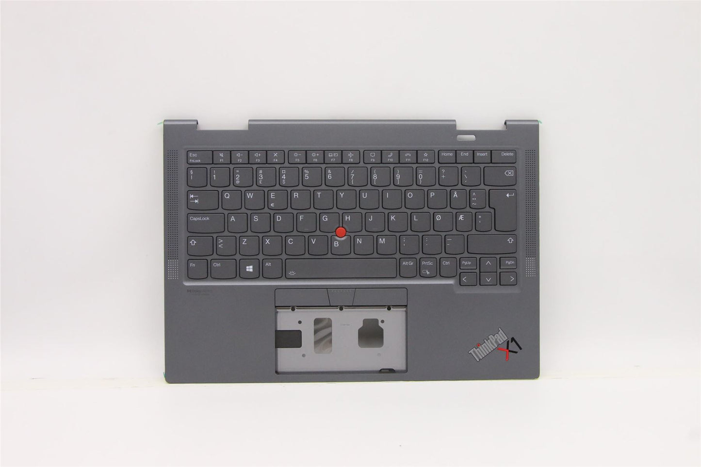 Lenovo Yoga X1 6th Keyboard Palmrest Top Cover Norwegian Grey 5M11C41005