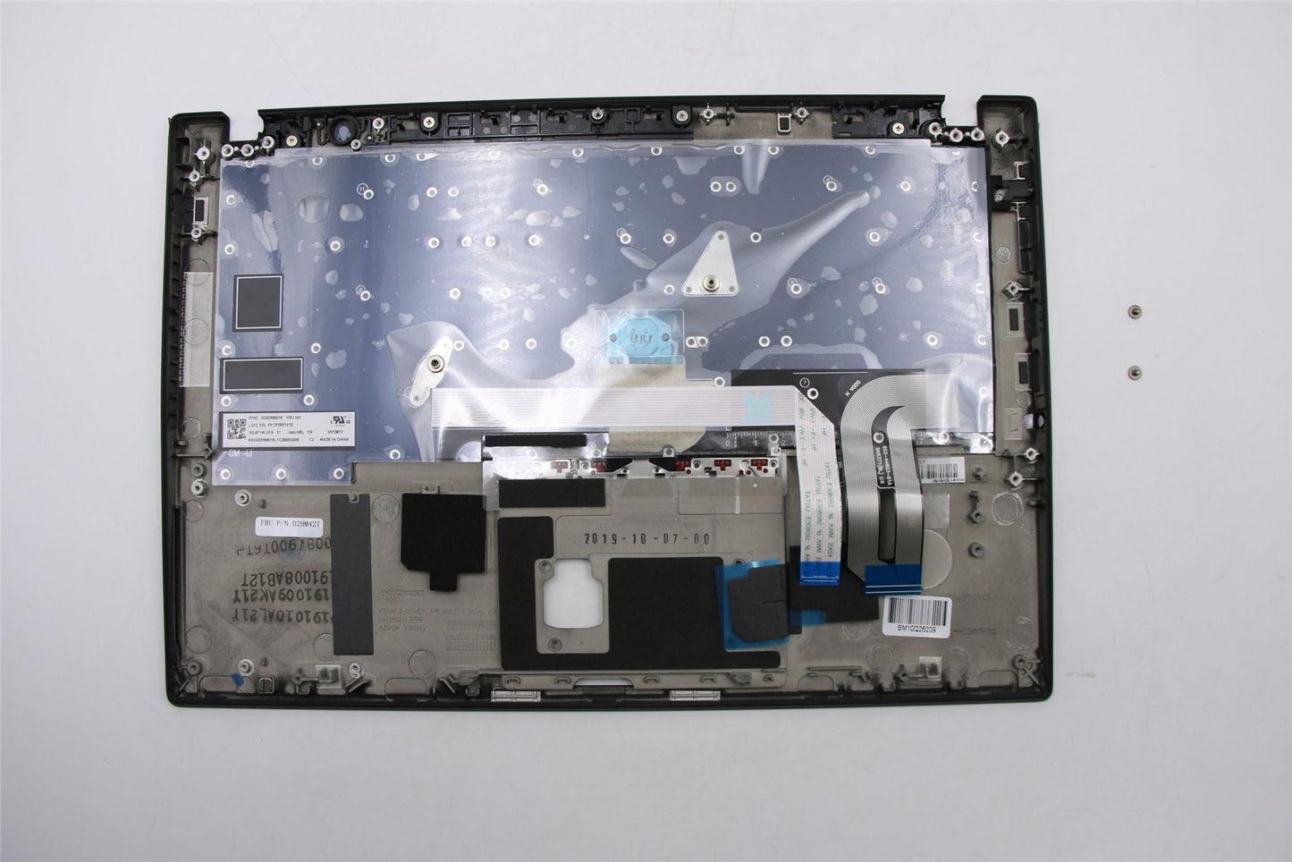 Lenovo ThinkPad T490s Keyboard Palmrest Top Cover French Black 02HM427