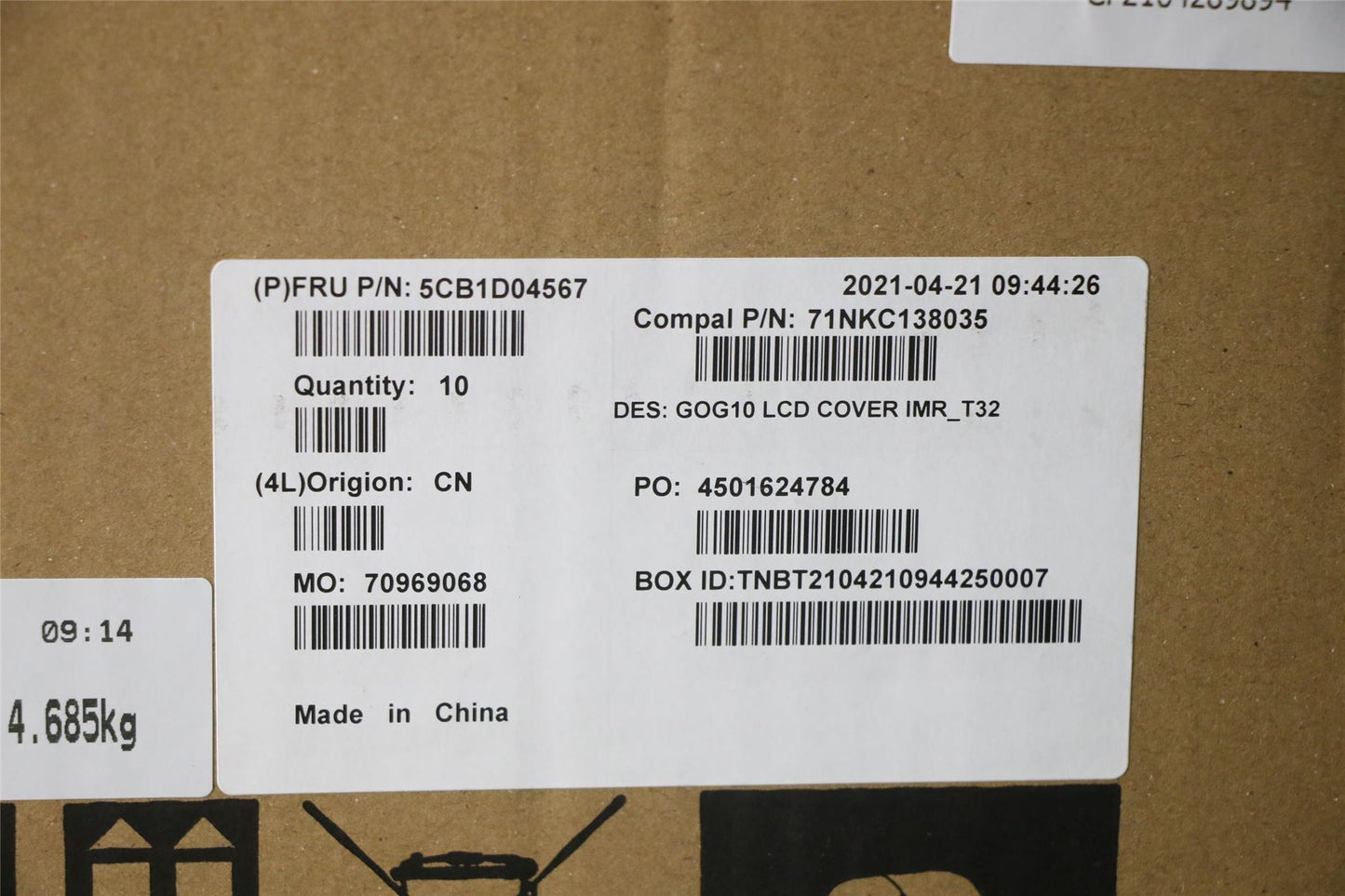 Lenovo IdeaPad 3-15IHU6 3-15ACH6 LCD Cover Rear Back Housing Black 5CB1D04567