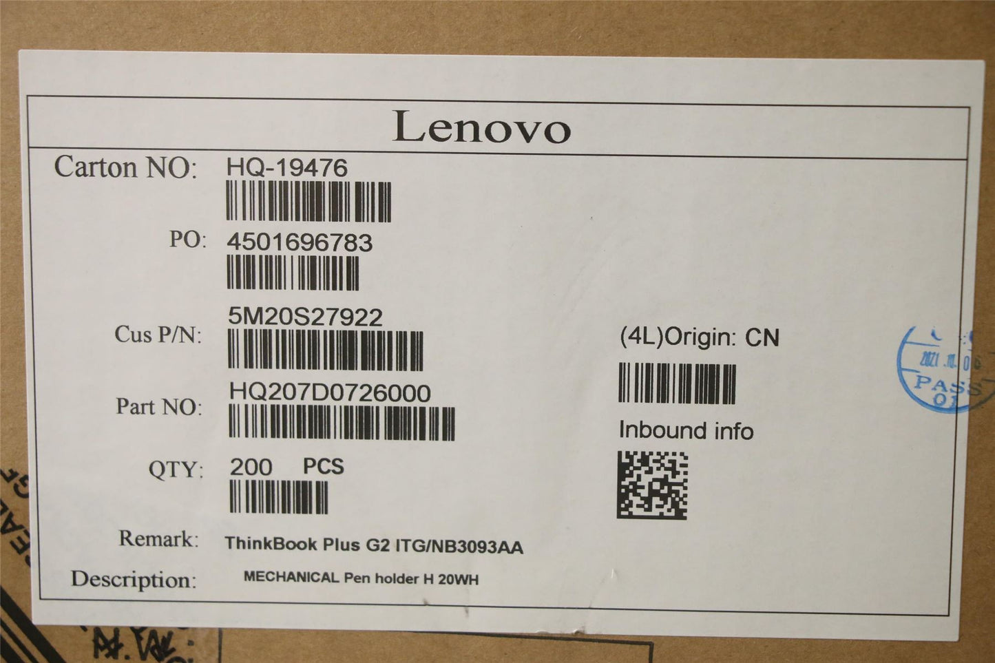 Lenovo Pen holder H 20WH 5M20S27922
