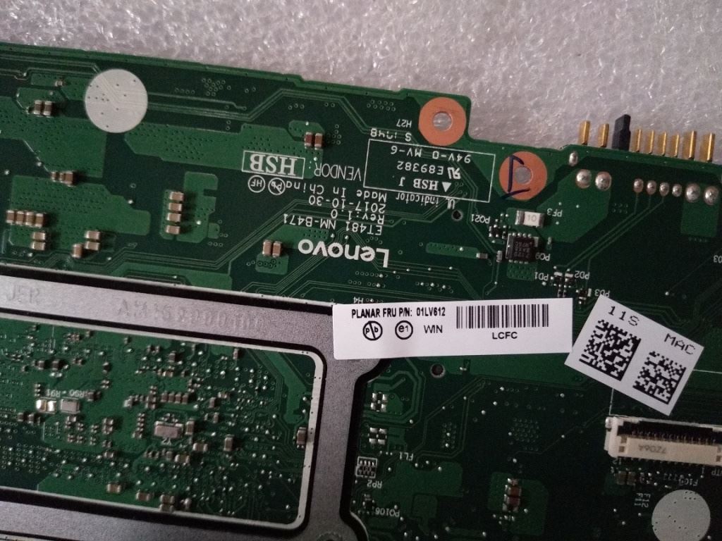 Lenovo ThinkPad T480s Motherboard Mainboard 02HL836