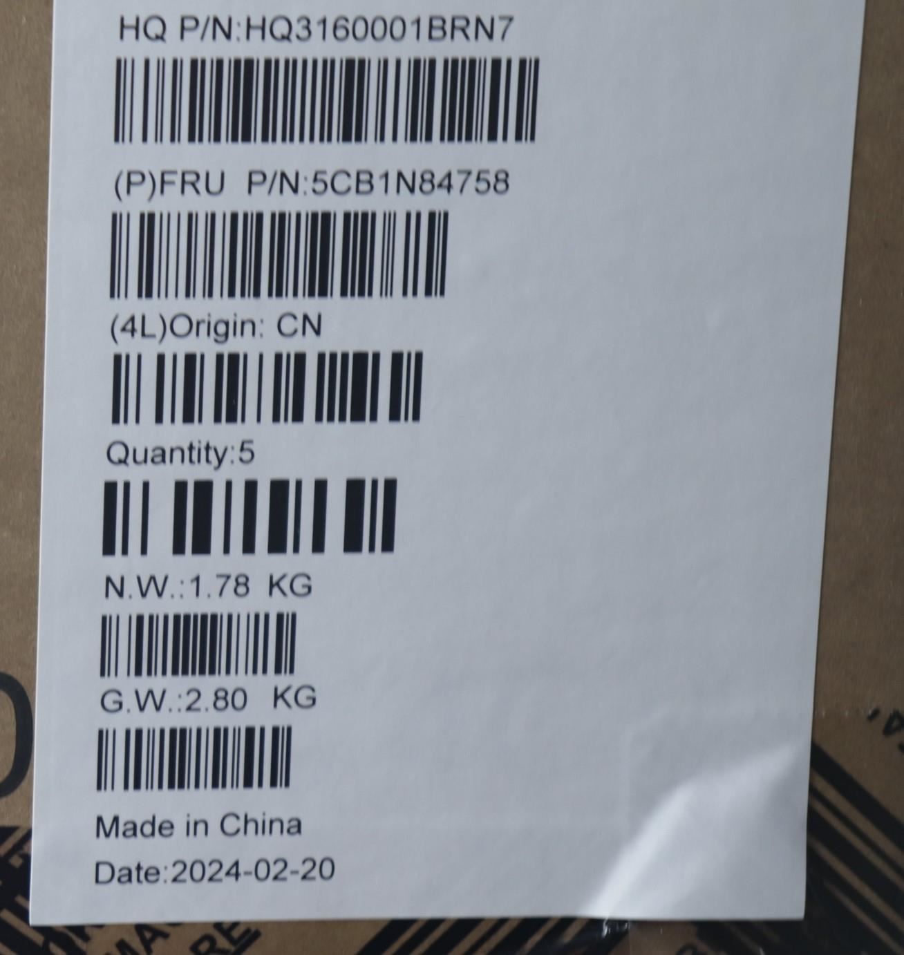 Lenovo UpperCase ASM CZE/SLK H83E3 TT PST 5CB1N84758